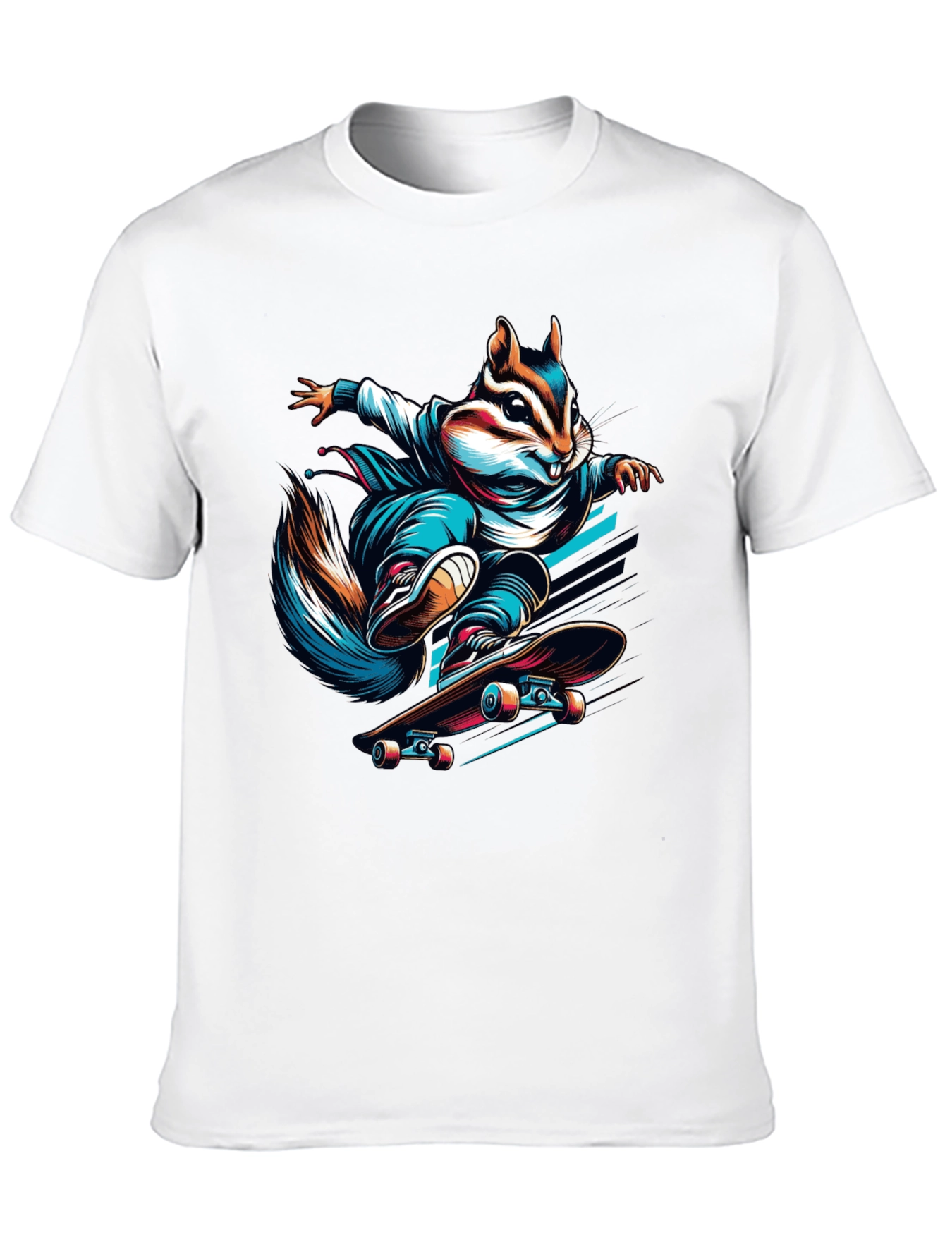 Skateboarding Squirrel Graphic Tee