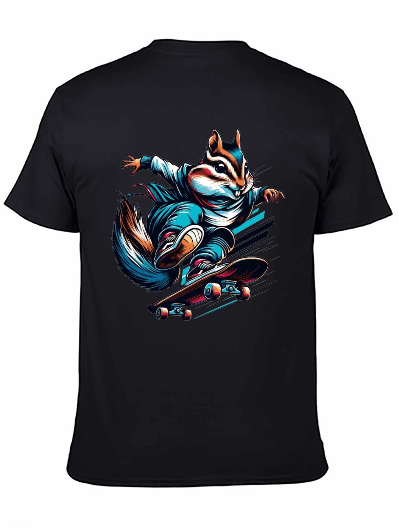 Skateboarding Squirrel Graphic Tee