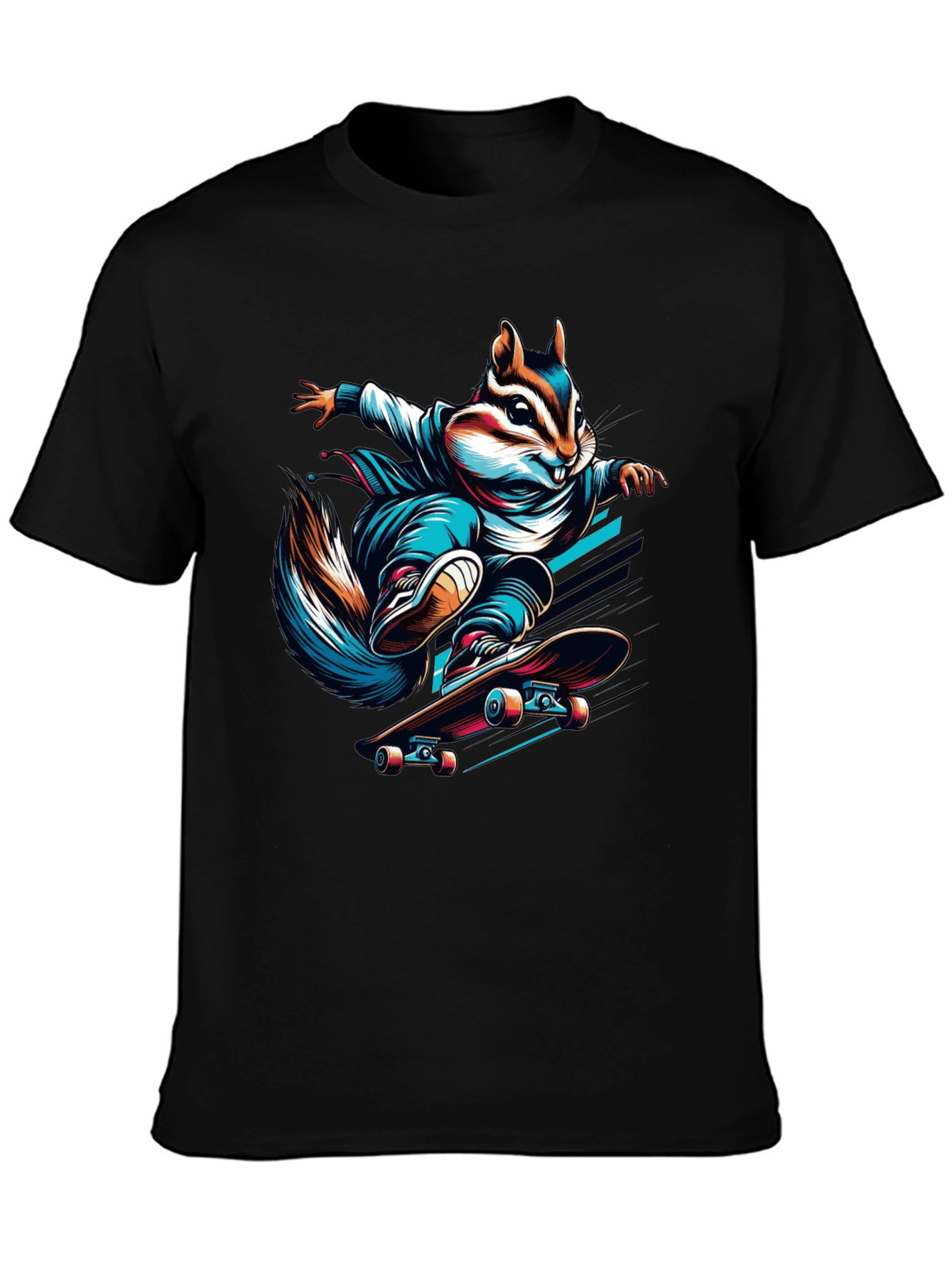 Skateboarding Squirrel Graphic Tee