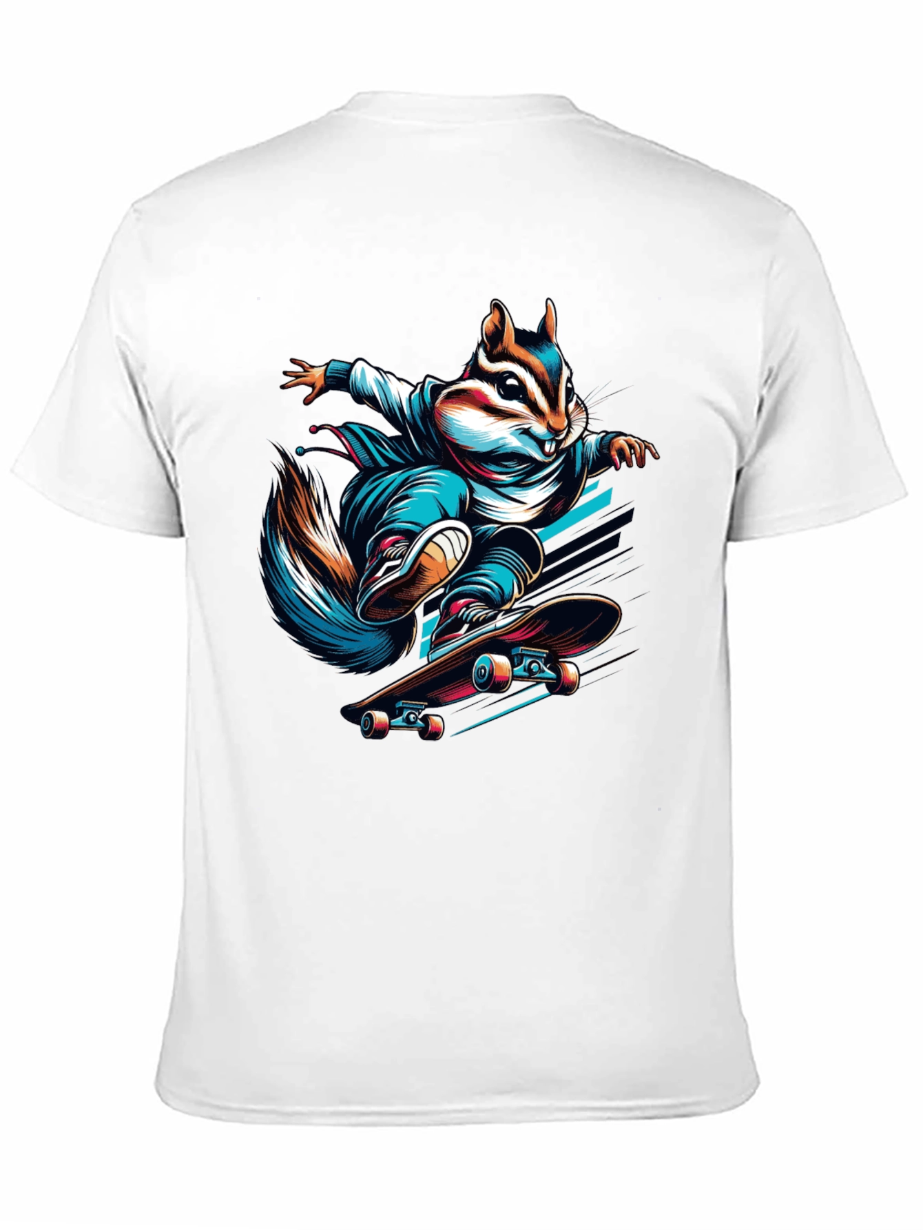 Skateboarding Squirrel Graphic Tee