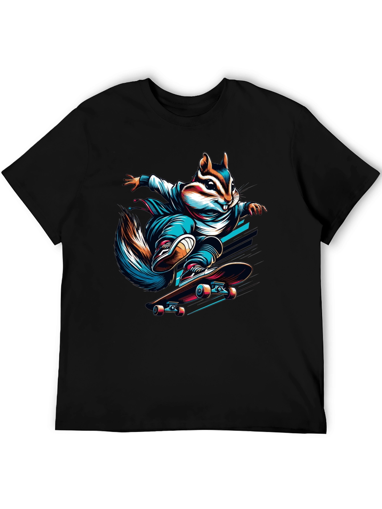 Skateboarding Squirrel Graphic Tee