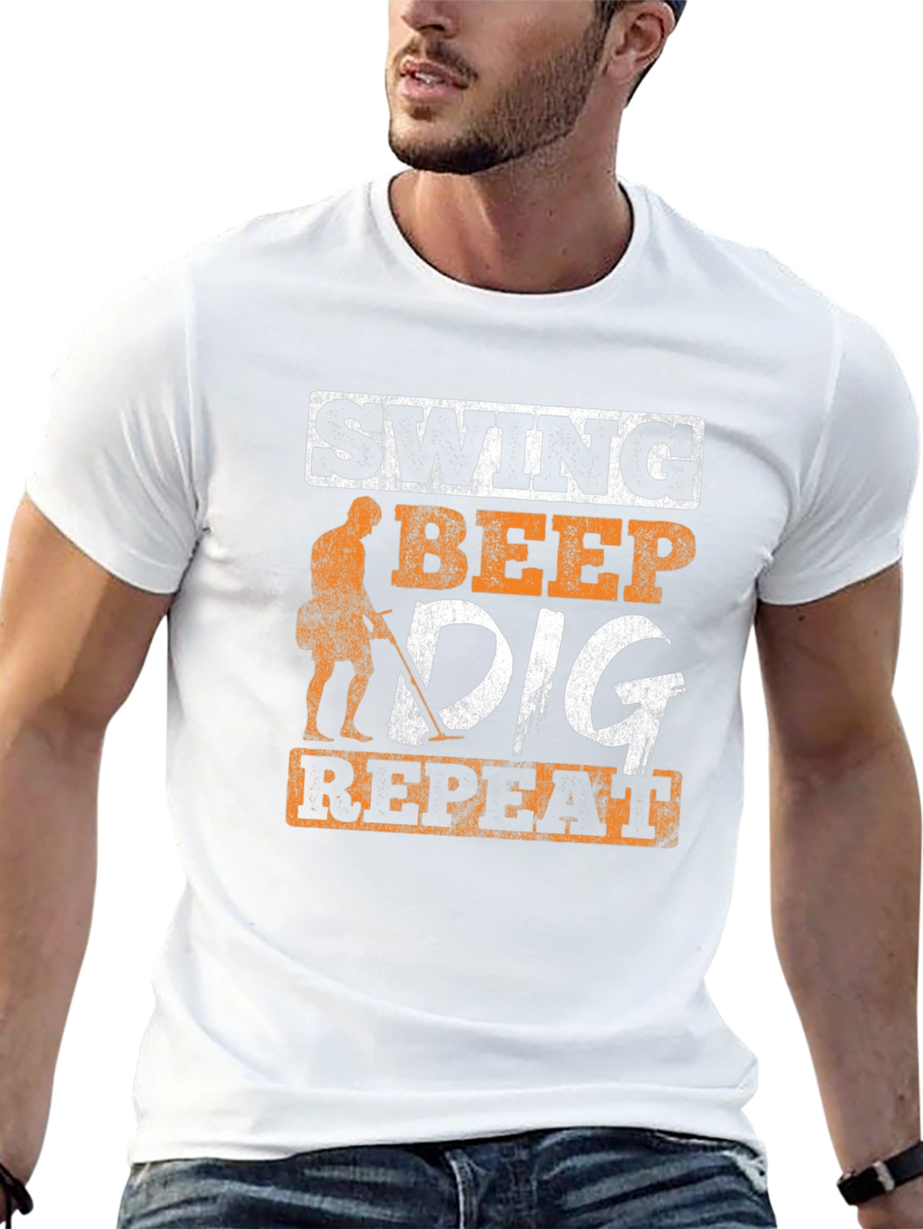 Metal Detecting T-Shirt - Swing Beep Dig Repeat