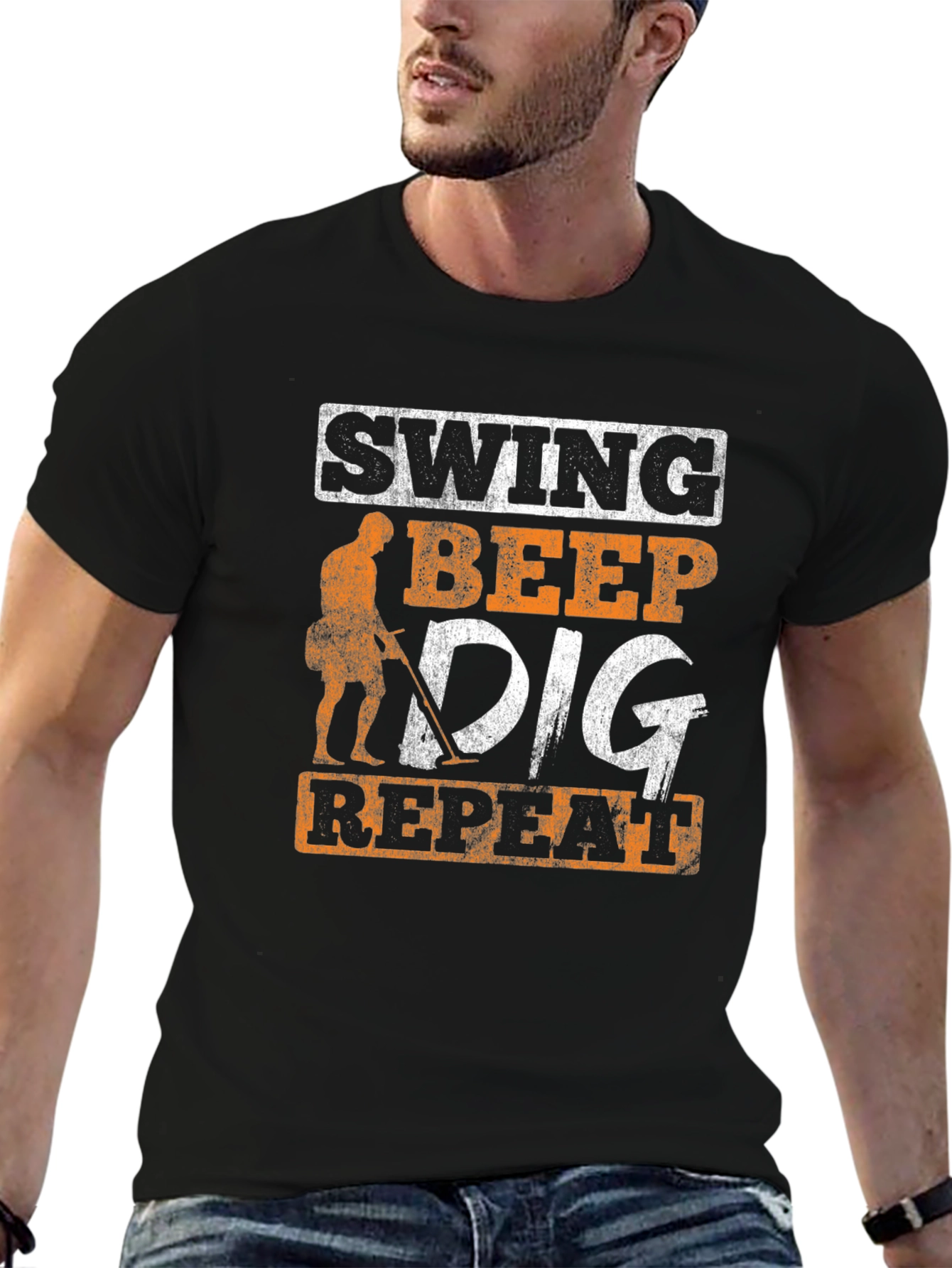 Metal Detecting T-Shirt - Swing Beep Dig Repeat