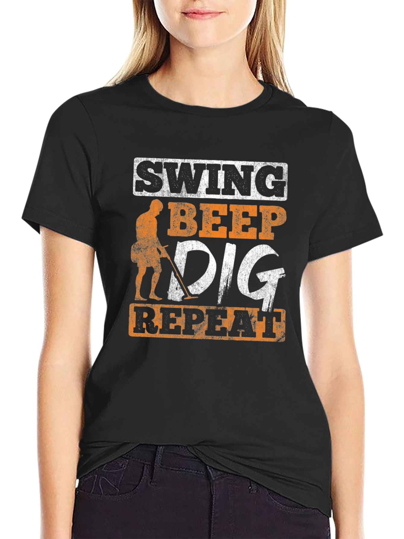 Metal Detecting T-Shirt - Swing Beep Dig Repeat