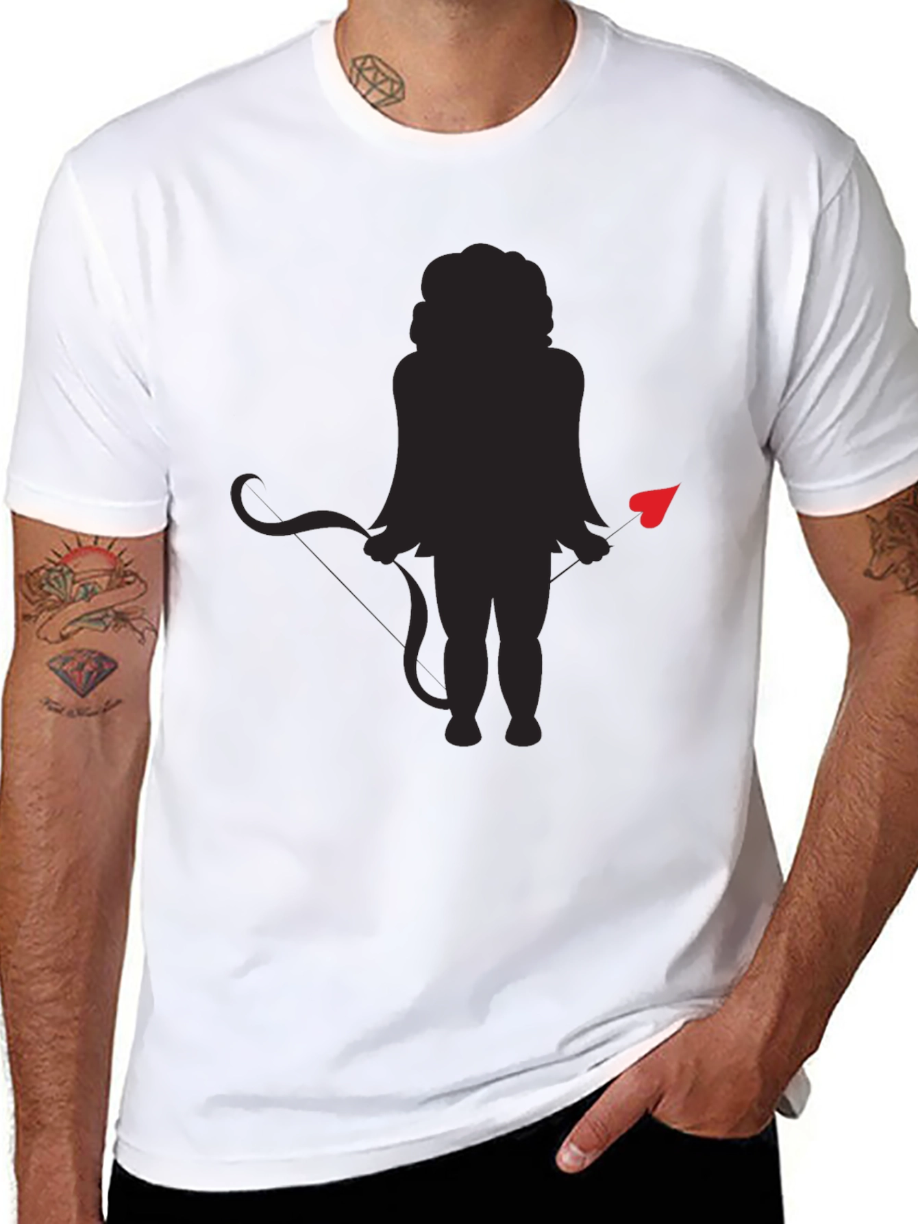 Devil Cupid Graphic Tee - Mens Black T-Shirt