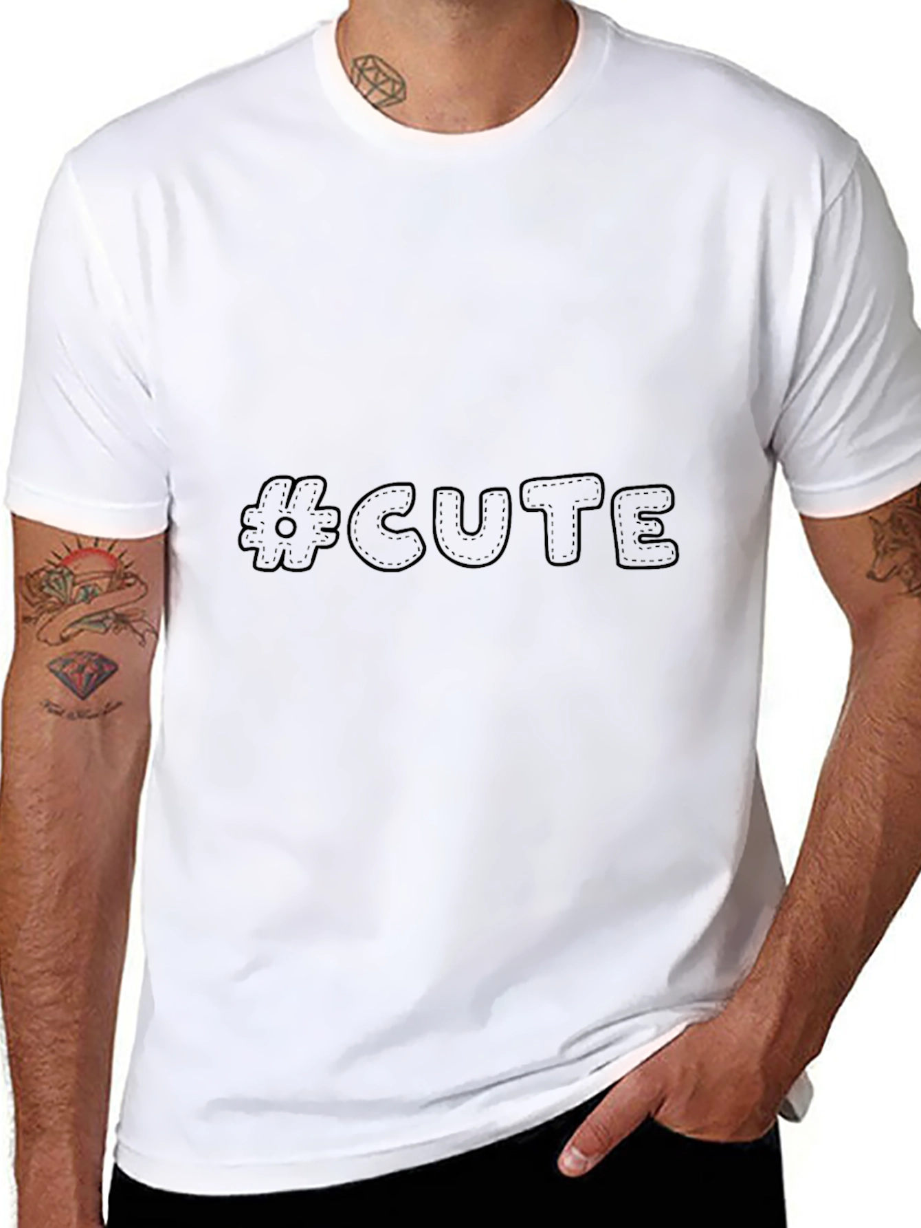 #Cute Black T-Shirt - Soft & Stylish Casual Wear
