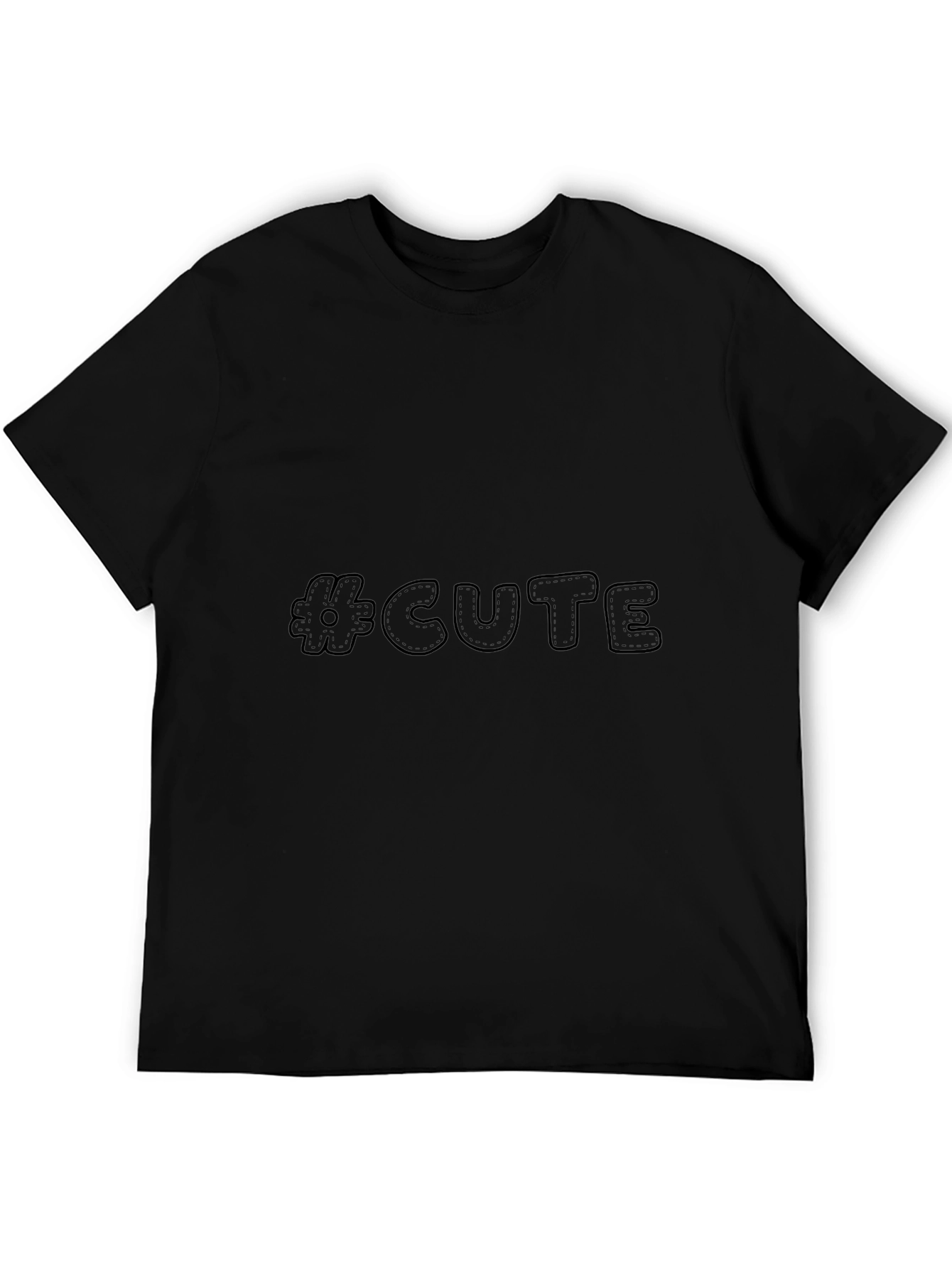 #Cute Black T-Shirt - Soft & Stylish Casual Wear