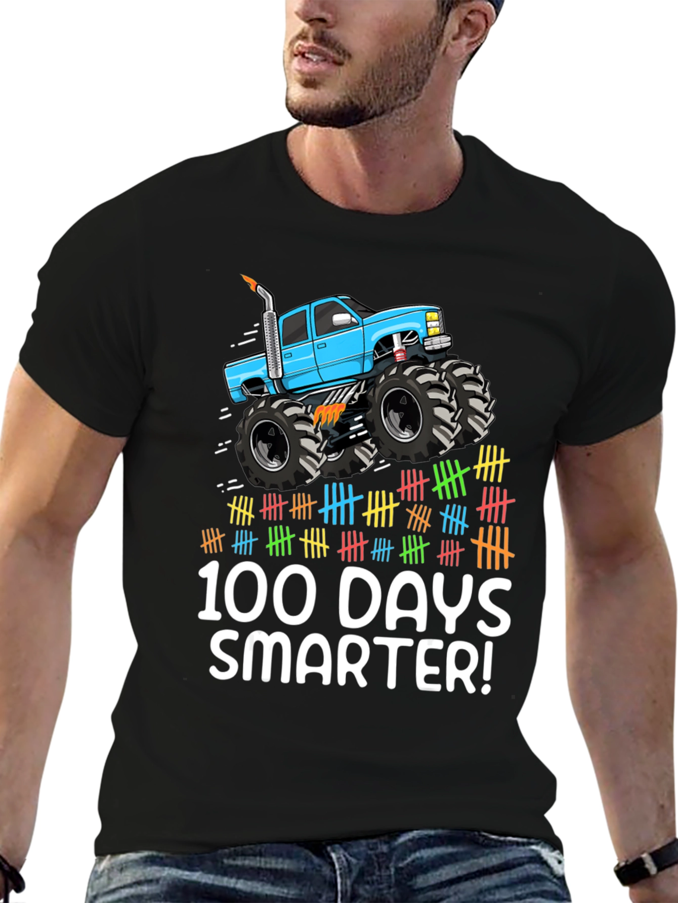 100 Days Smarter Monster Truck Tee