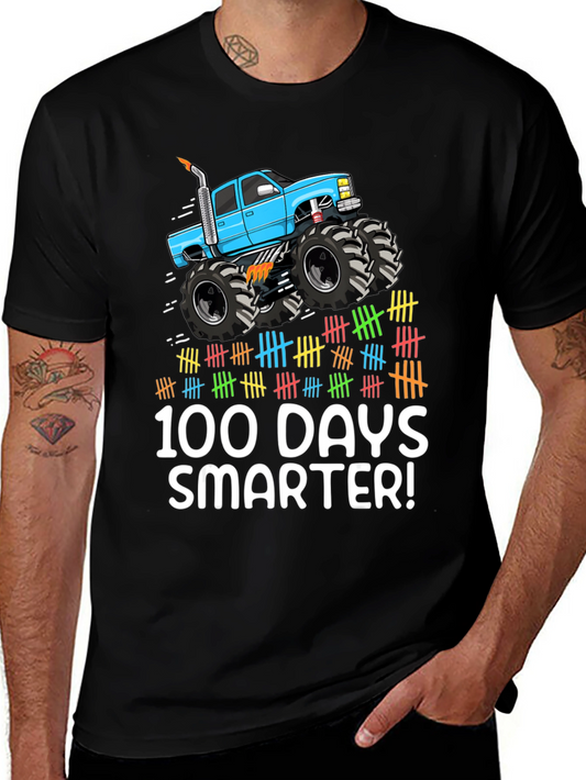 100 Days Smarter Monster Truck Tee