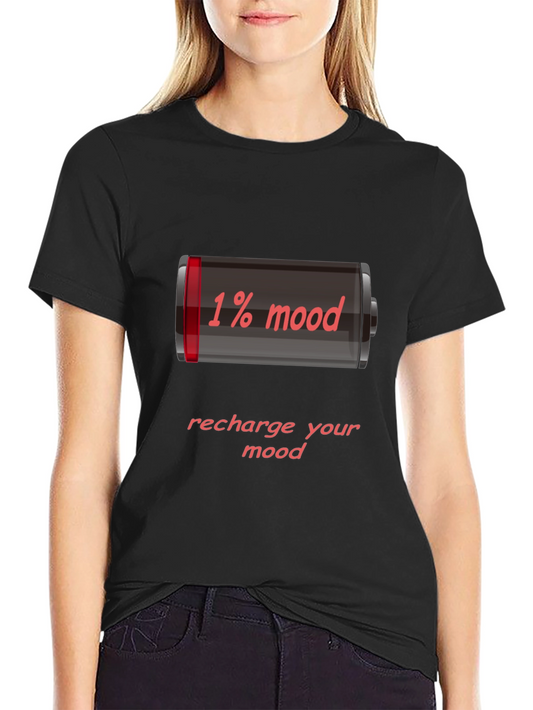 1% Mood Recharge Tee - Funny Graphic T-Shirt