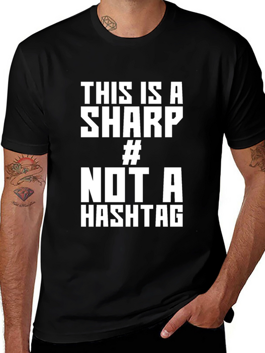 Sharp Not Hashtag T-Shirt Music Humor