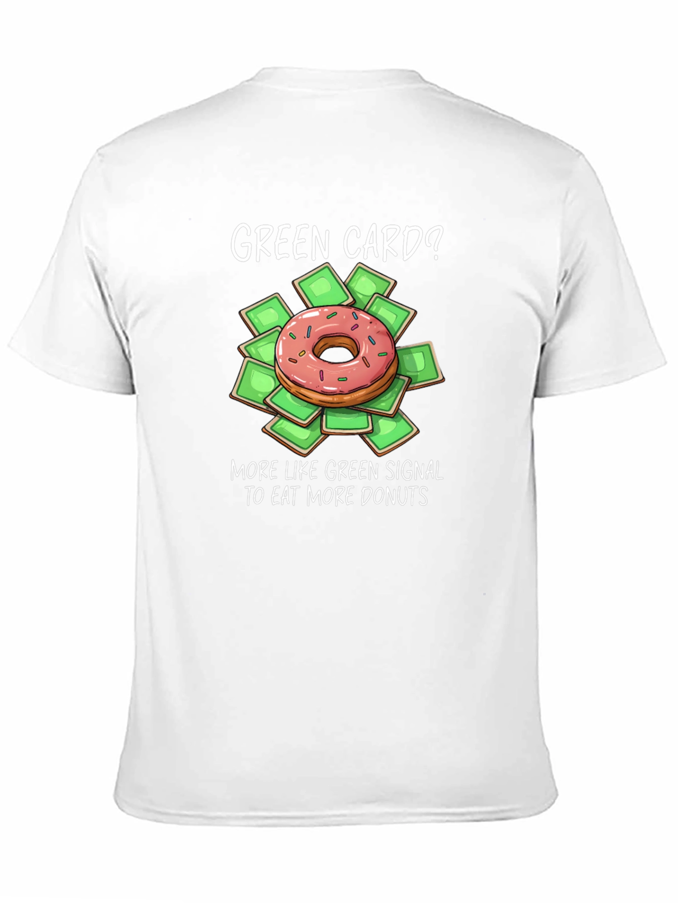 Green Card Donut T-Shirt - Funny Foodie Graphic Tee