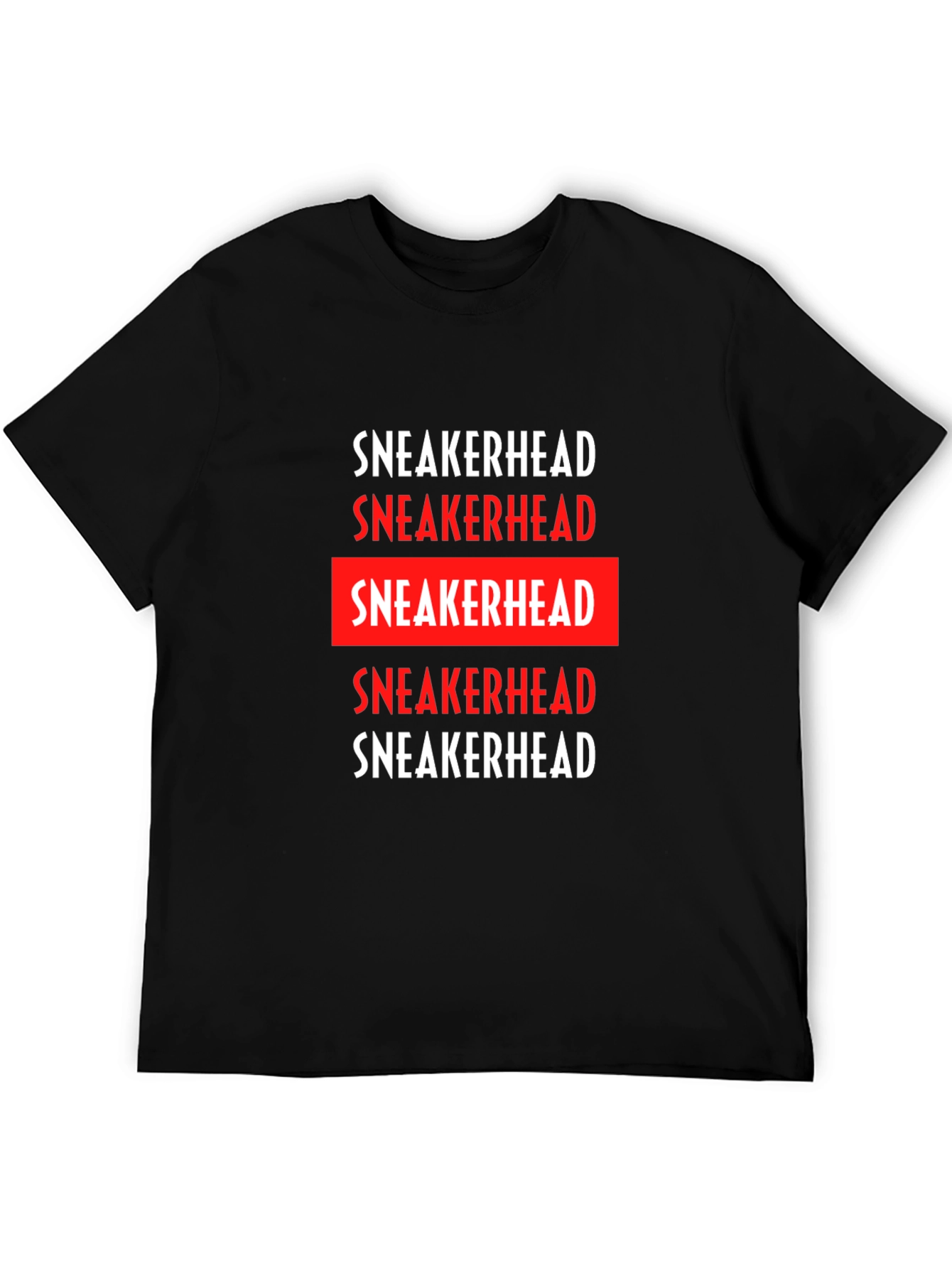 Sneakerhead Graphic Tee - Black Cotton Crew Neck