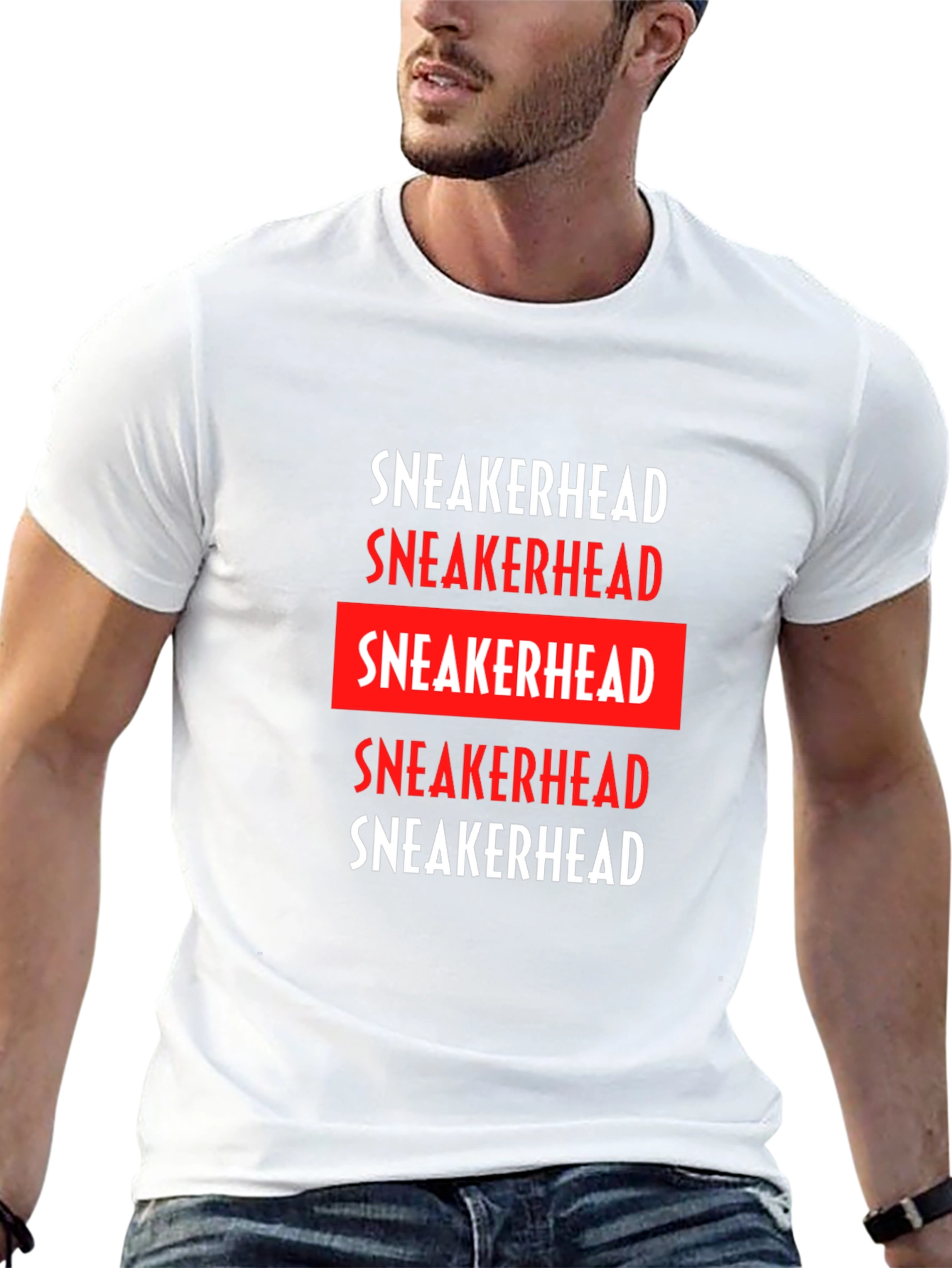 Sneakerhead Graphic Tee - Black Cotton Crew Neck