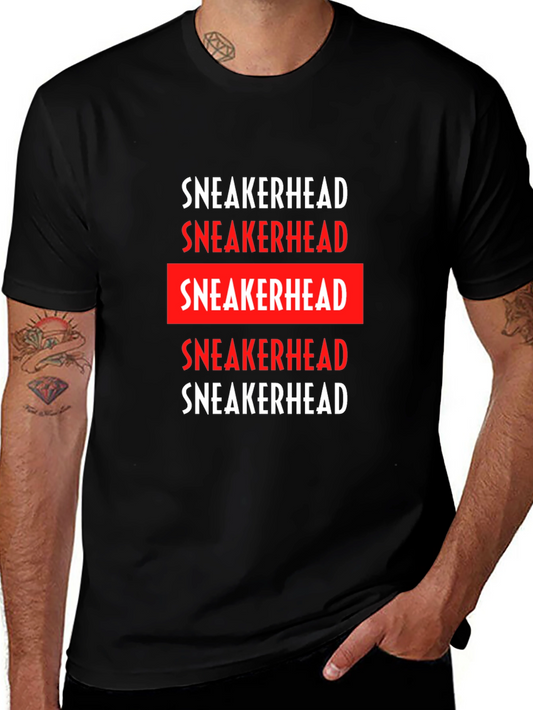 Sneakerhead Graphic Tee - Black Cotton Crew Neck