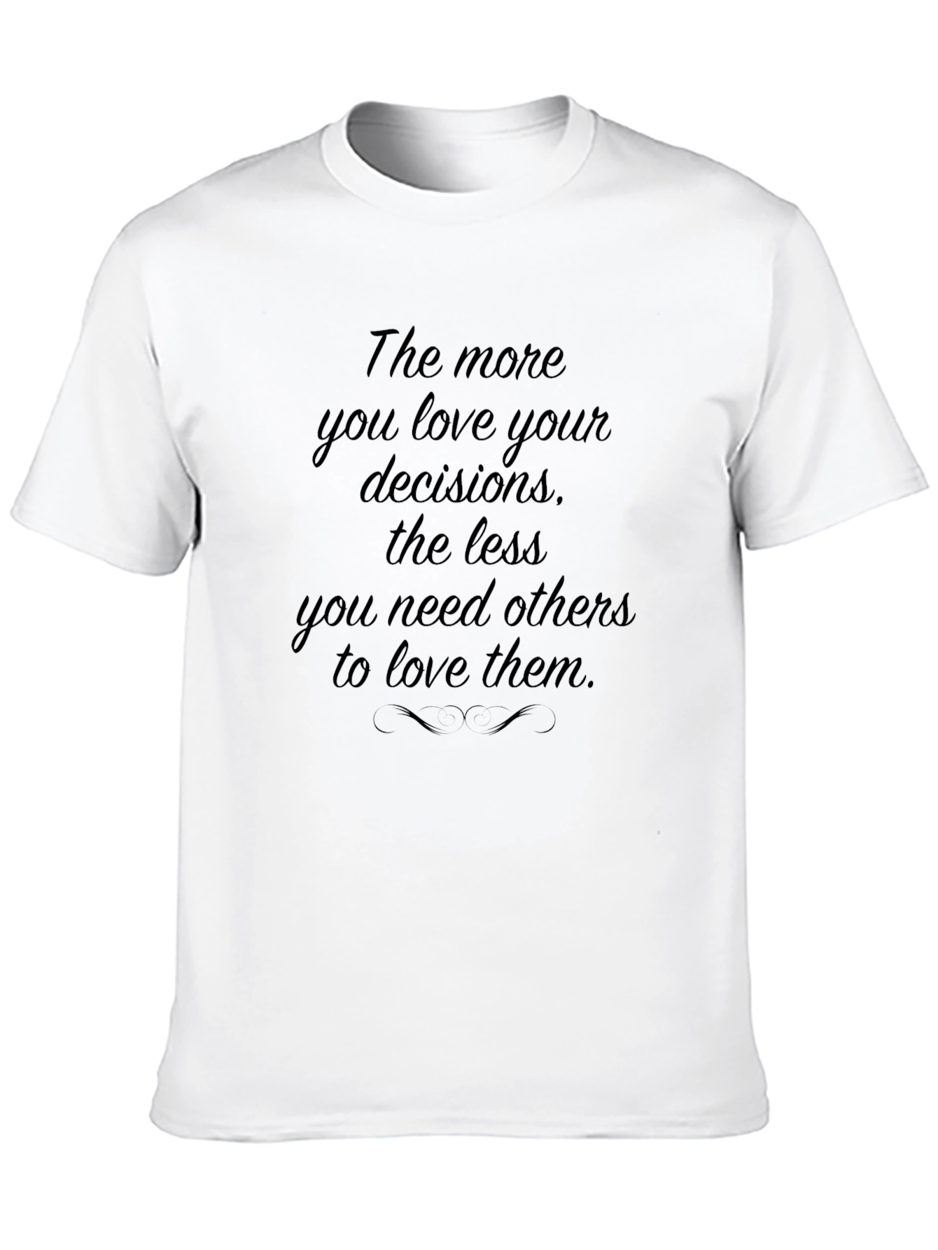 Inspirational Quote T-Shirt - Love Your Decisions