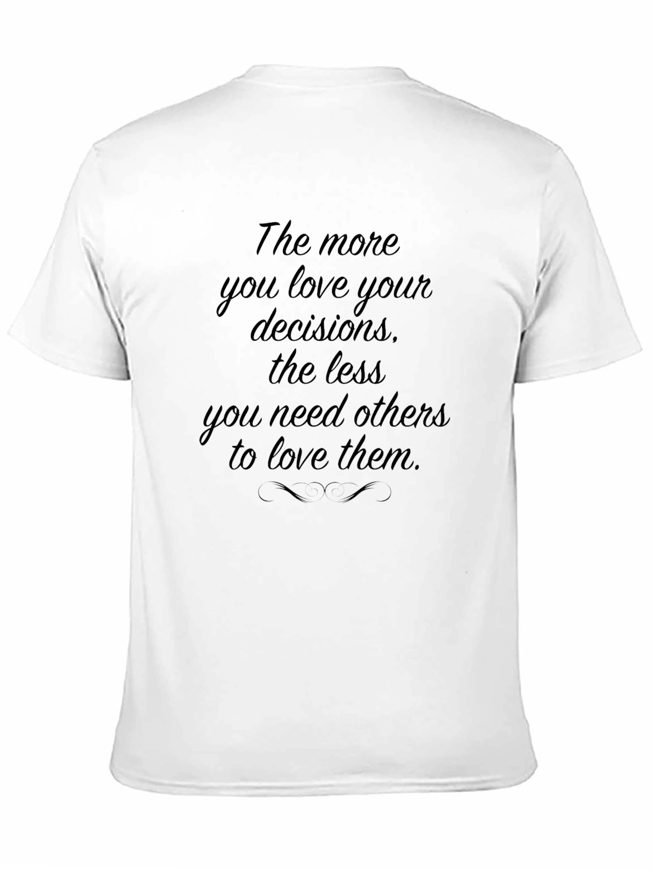 Inspirational Quote T-Shirt - Love Your Decisions