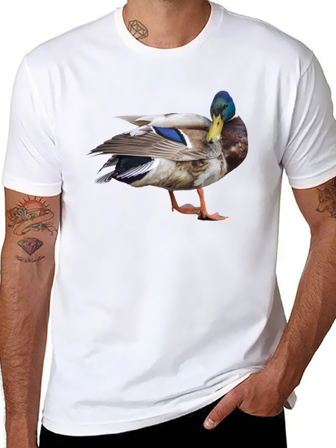 Duck Graphic T-Shirt - Casual Black Tee