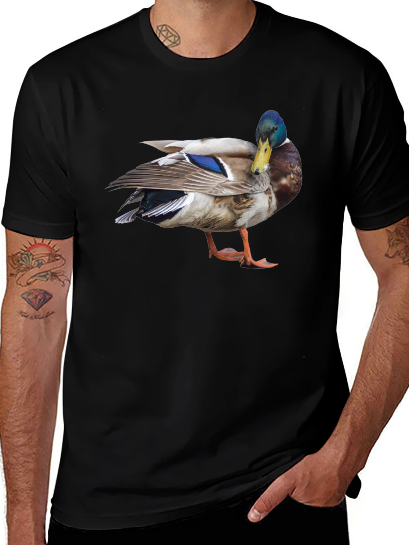 Duck Graphic T-Shirt - Casual Black Tee