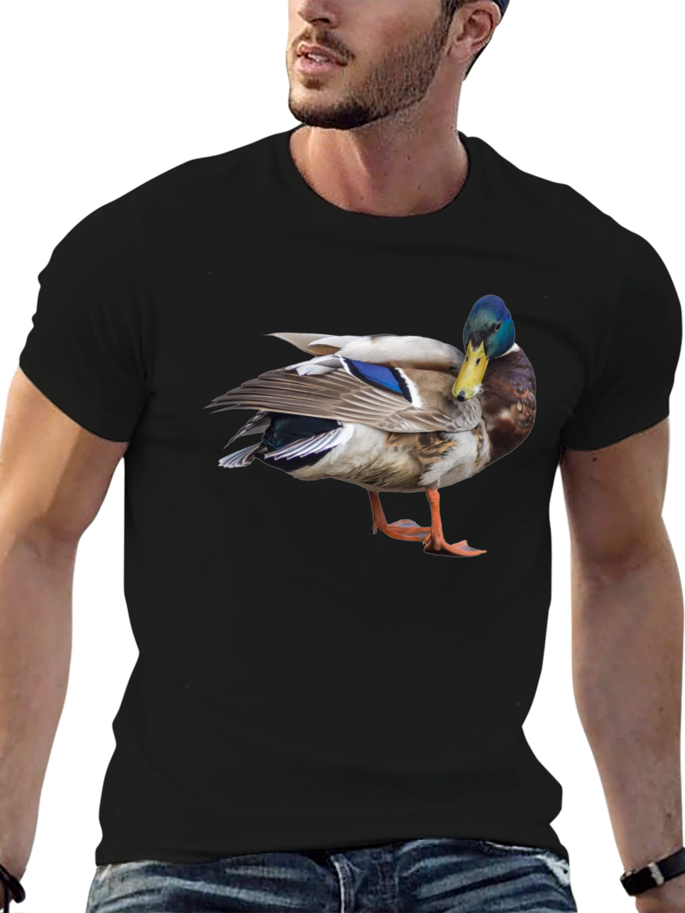 Duck Graphic T-Shirt - Casual Black Tee
