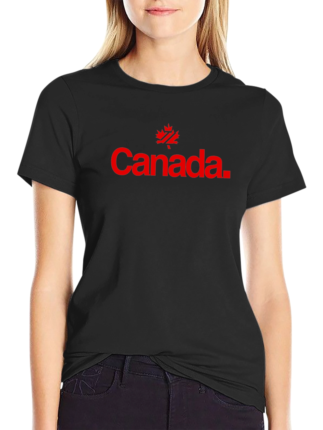 Canada Maple Leaf Graphic Black T-Shirt
