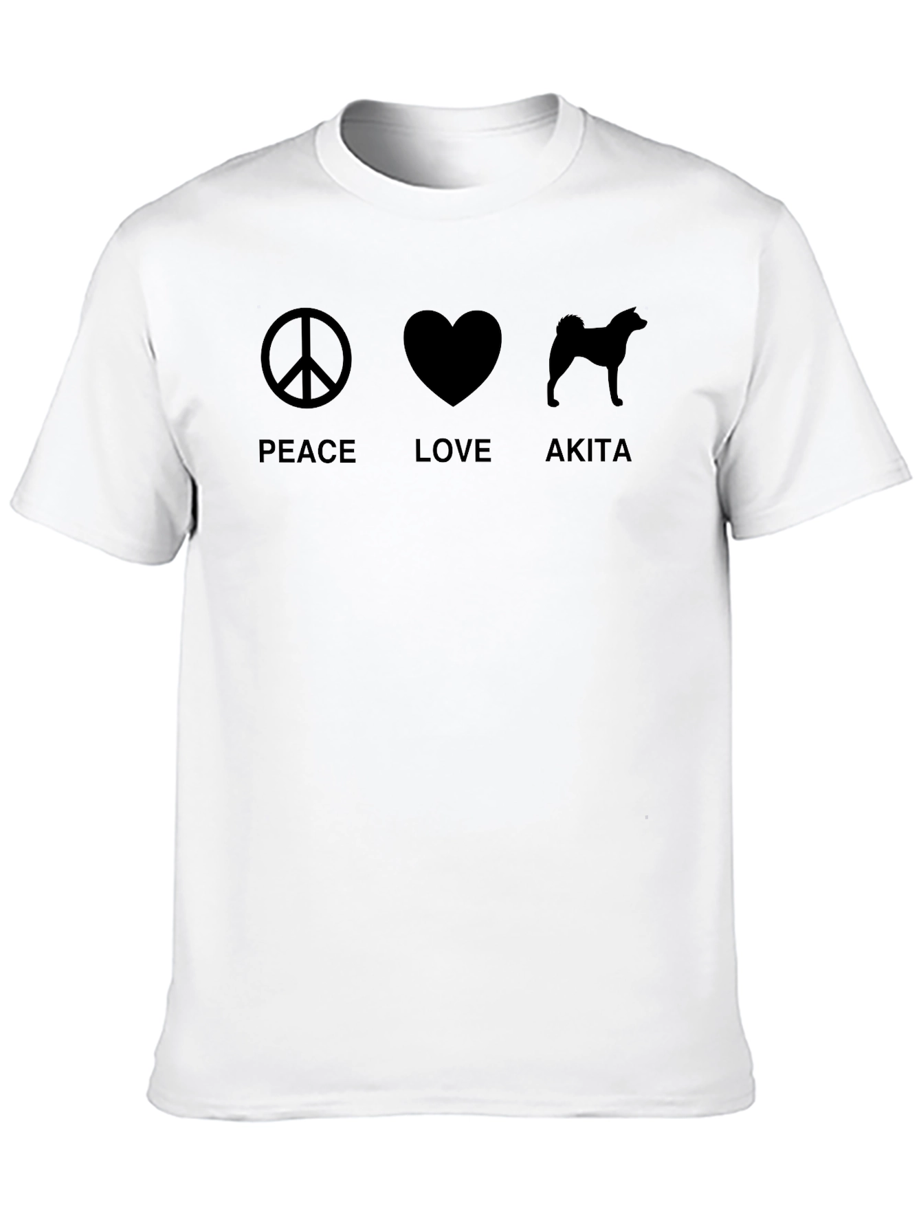 Peace Love Akita T-Shirt - Graphic Tee