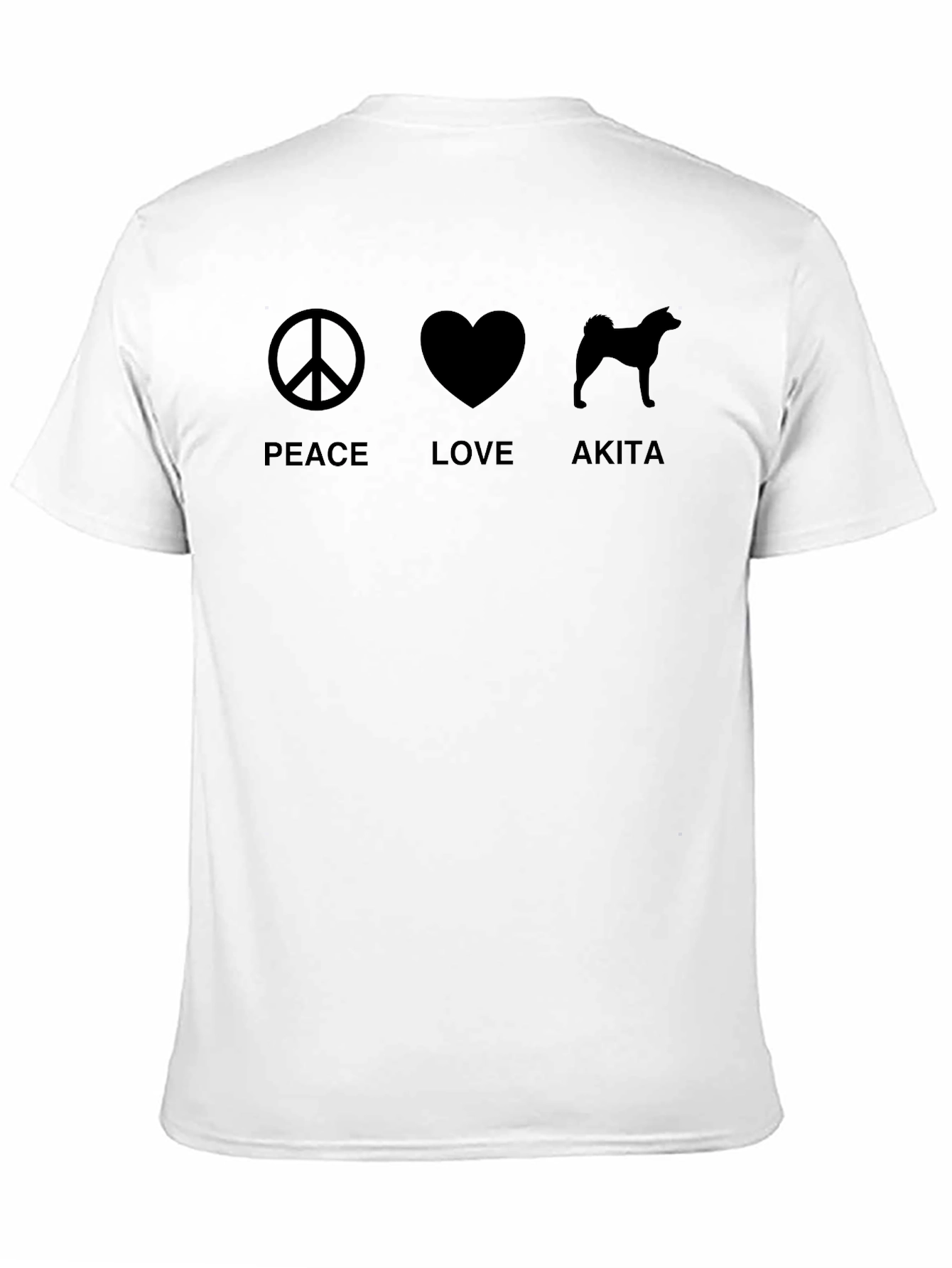 Peace Love Akita T-Shirt - Graphic Tee