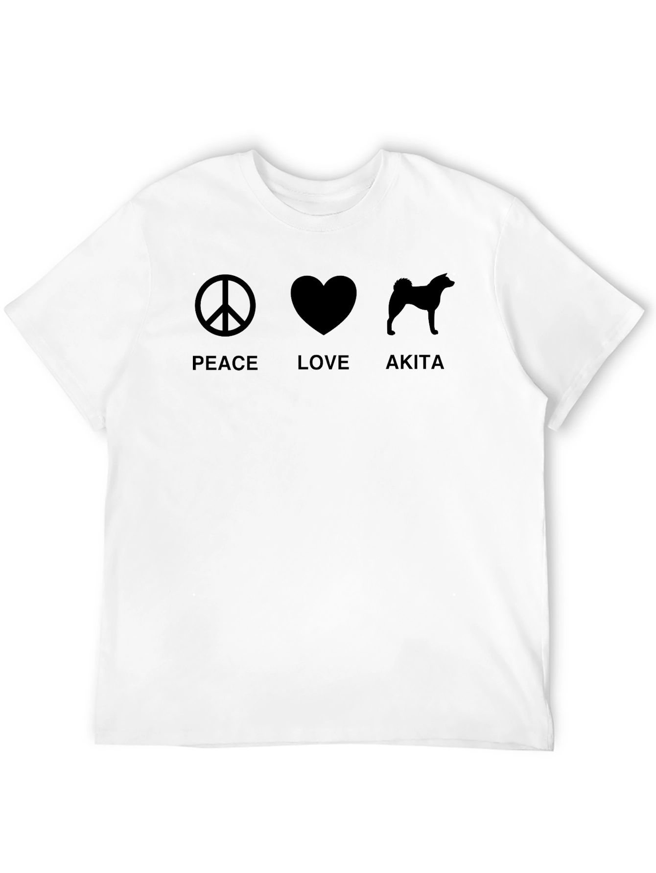Peace Love Akita T-Shirt - Graphic Tee
