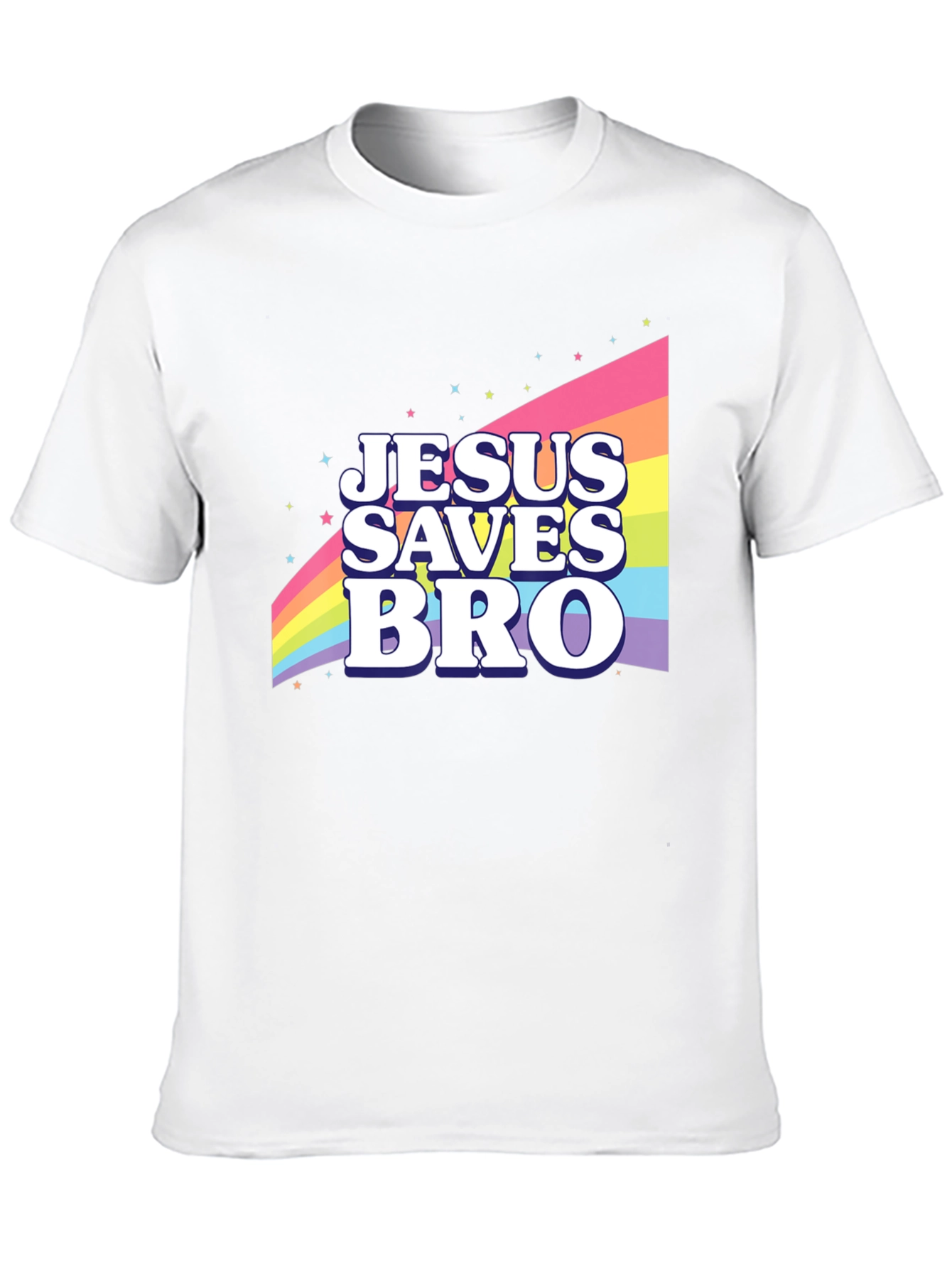 Jesus Saves Bro Rainbow T-Shirt