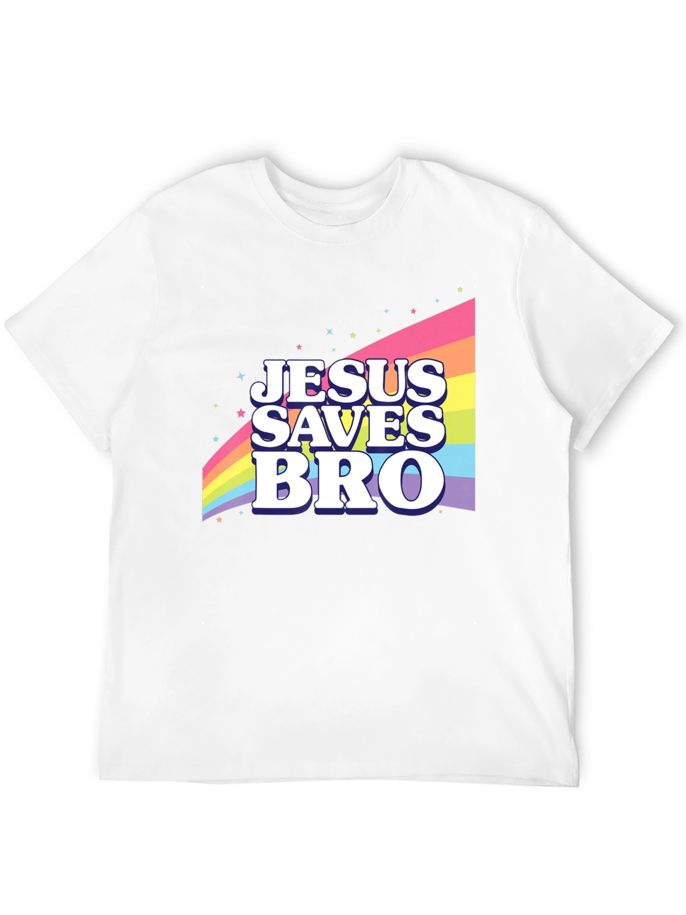 Jesus Saves Bro Rainbow T-Shirt