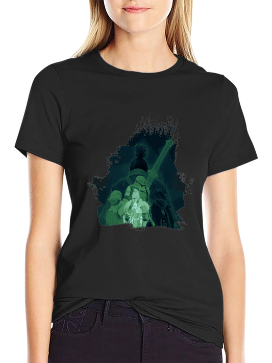 Mens Black Graphic T-Shirt - Samurai Design
