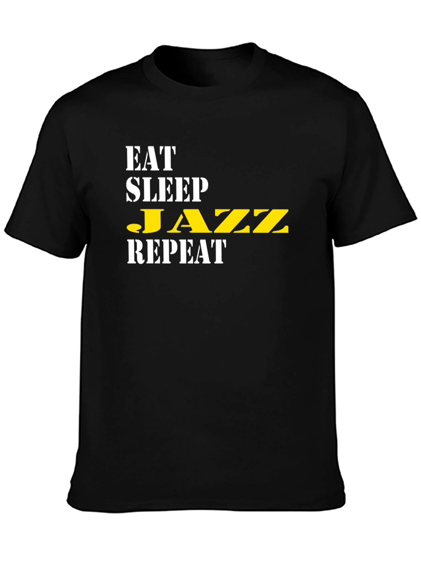 Eat Sleep Jazz Repeat Black T-Shirt