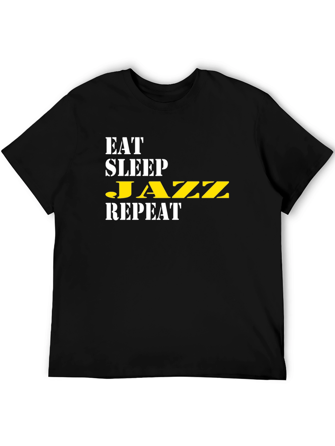 Eat Sleep Jazz Repeat Black T-Shirt