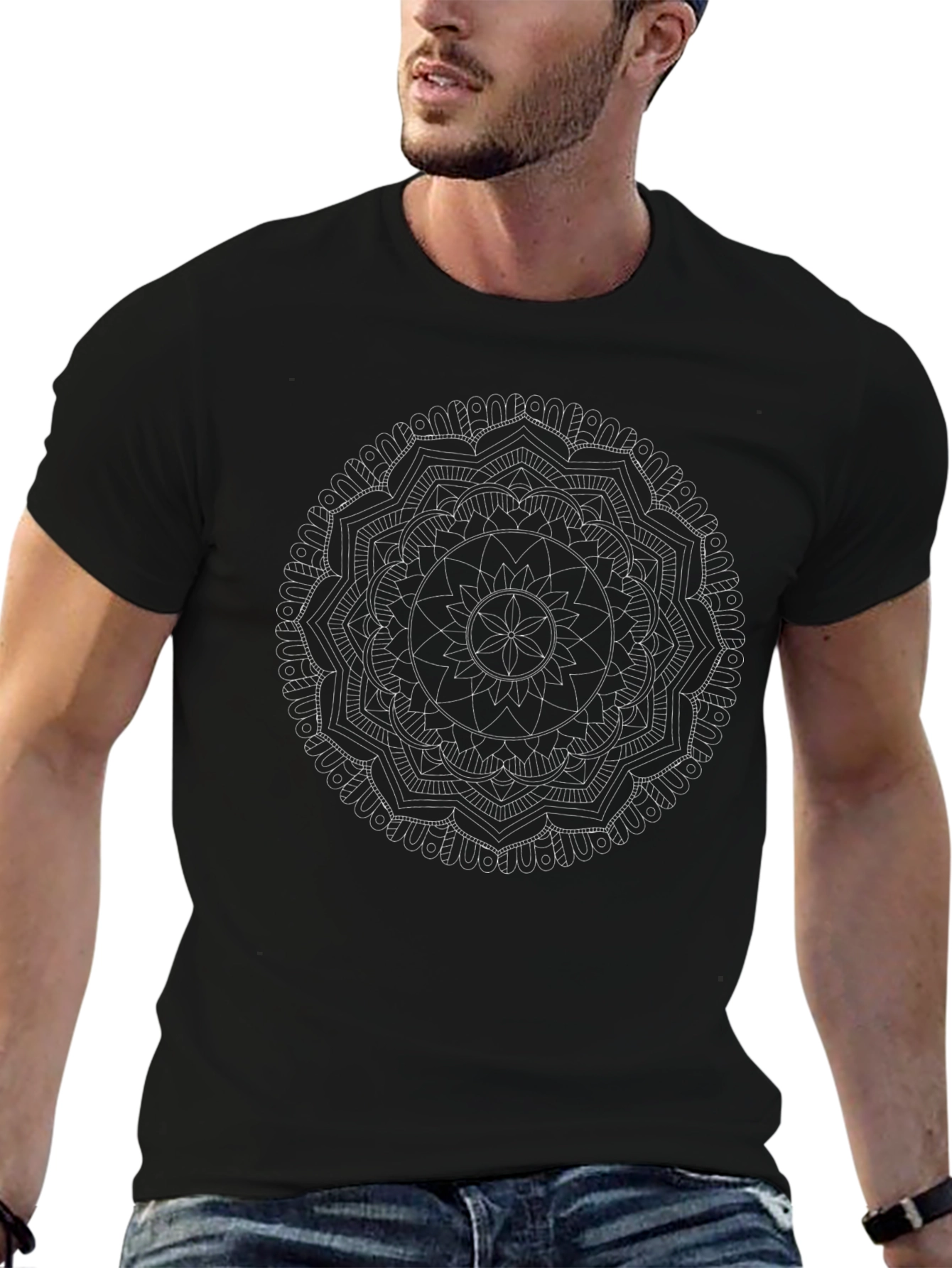 Mandala Graphic Tee - Black