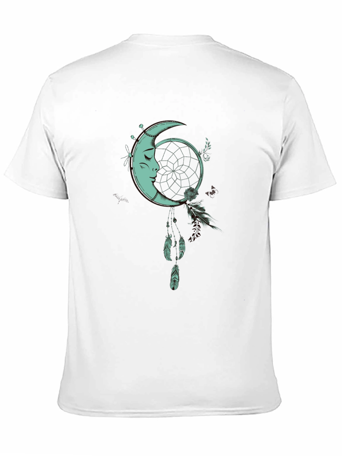 Moon Dreamcatcher Graphic Tee - Black Cotton Shirt