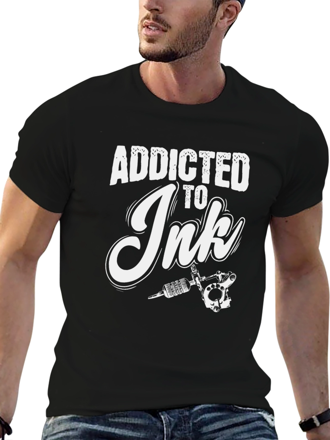 Addicted to Ink Black T-Shirt - Tattoo Lover Apparel