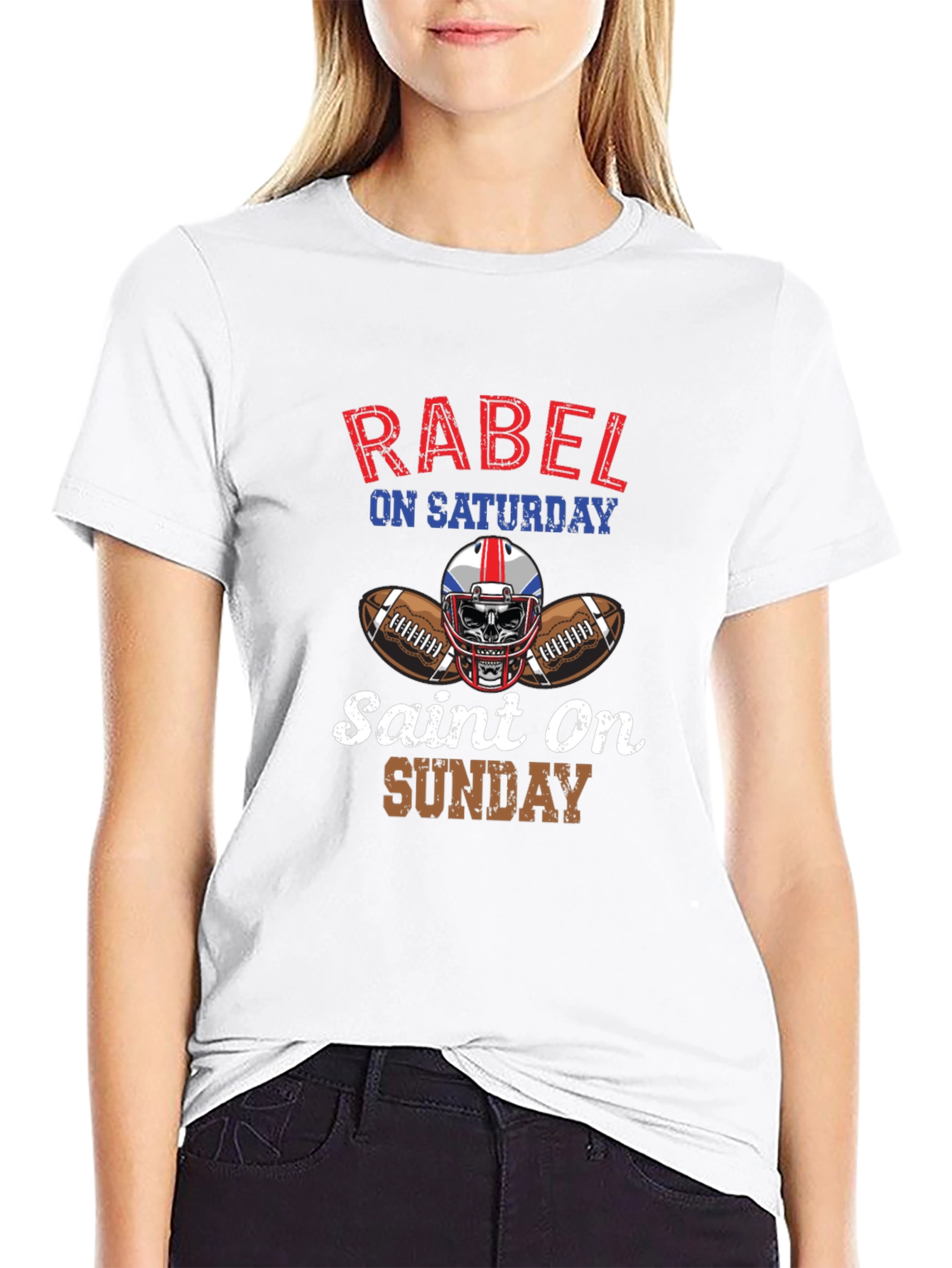 Rebel Saint Football Graphic Tee