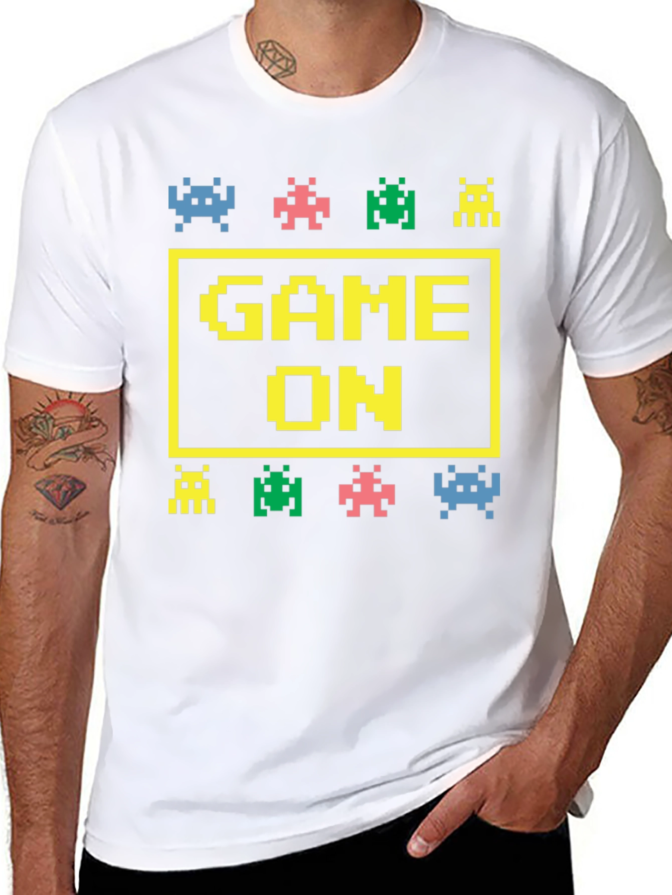 Game On Graphic Tee - Retro Gamer Shirt