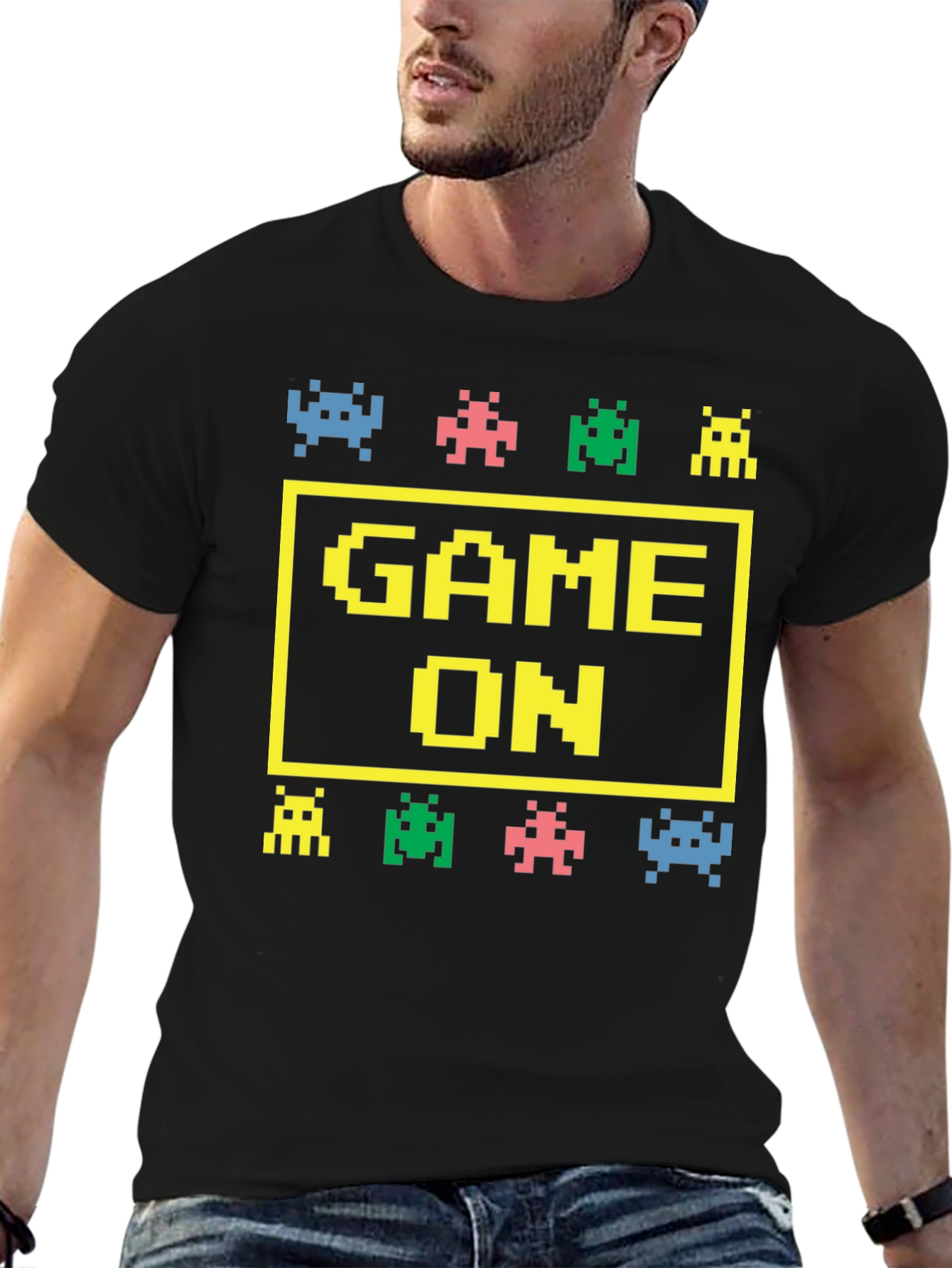 Game On Graphic Tee - Retro Gamer Shirt