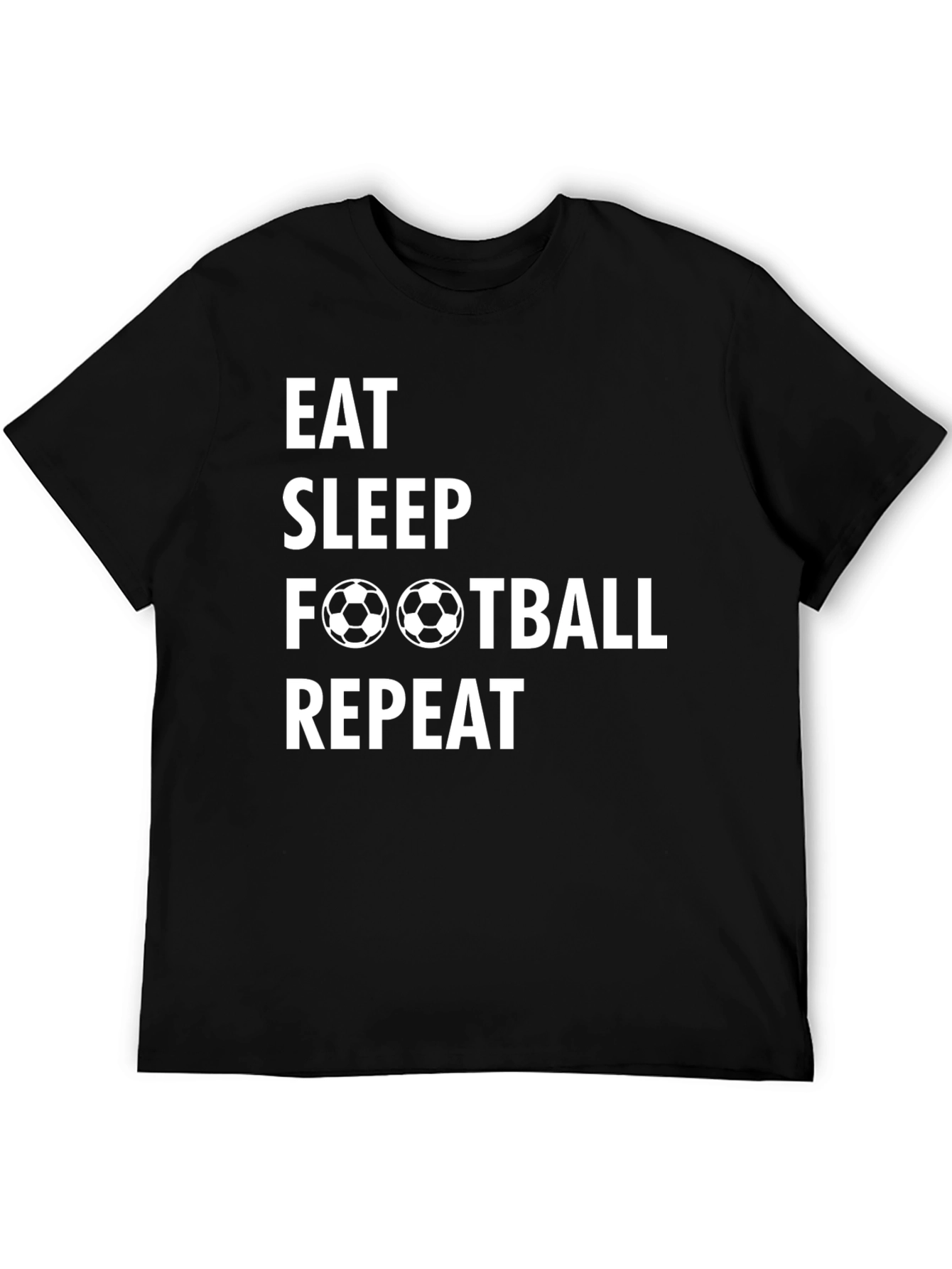 Eat Sleep Football Repeat Graphic T-Shirt