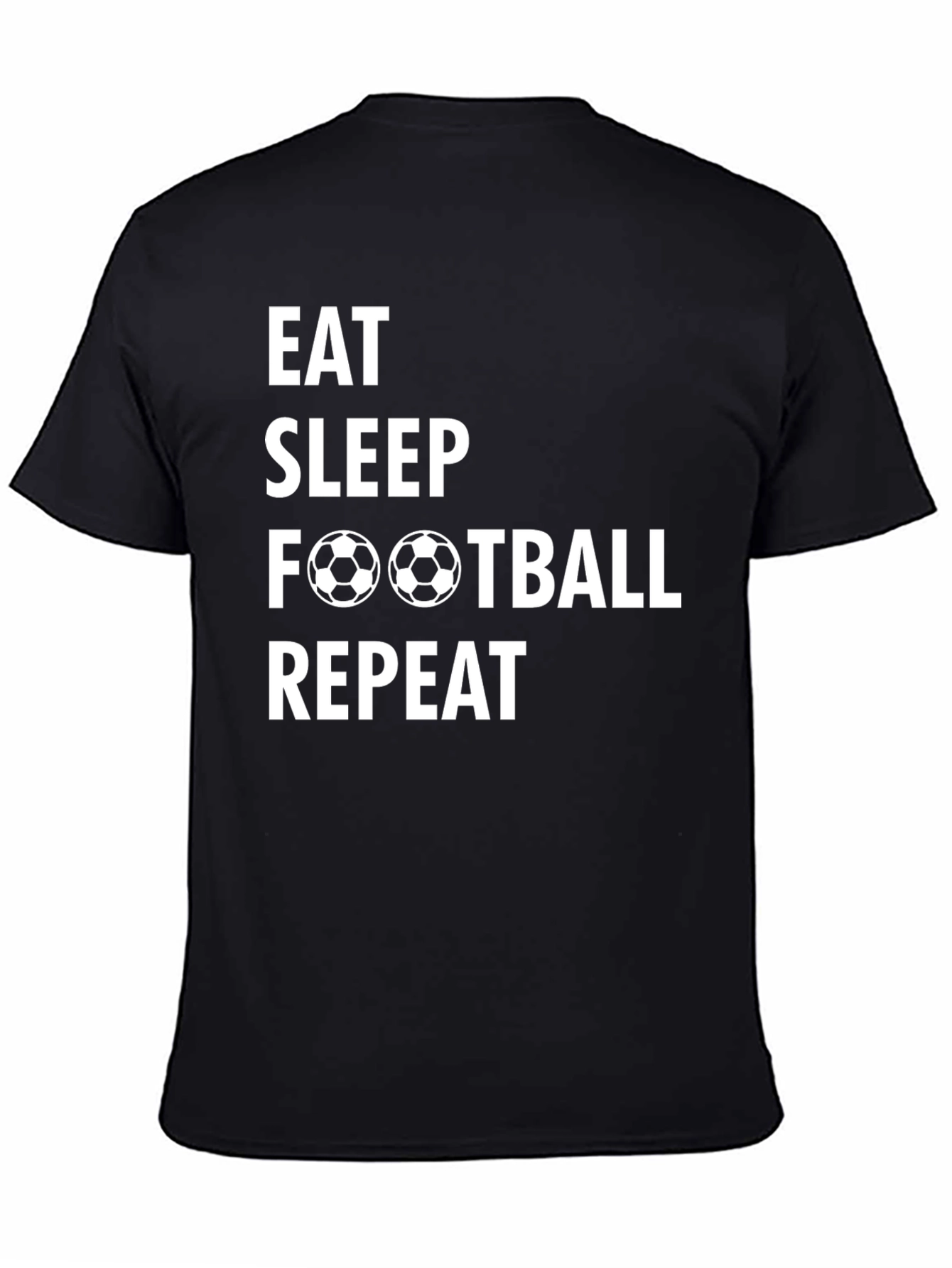 Eat Sleep Football Repeat Graphic T-Shirt