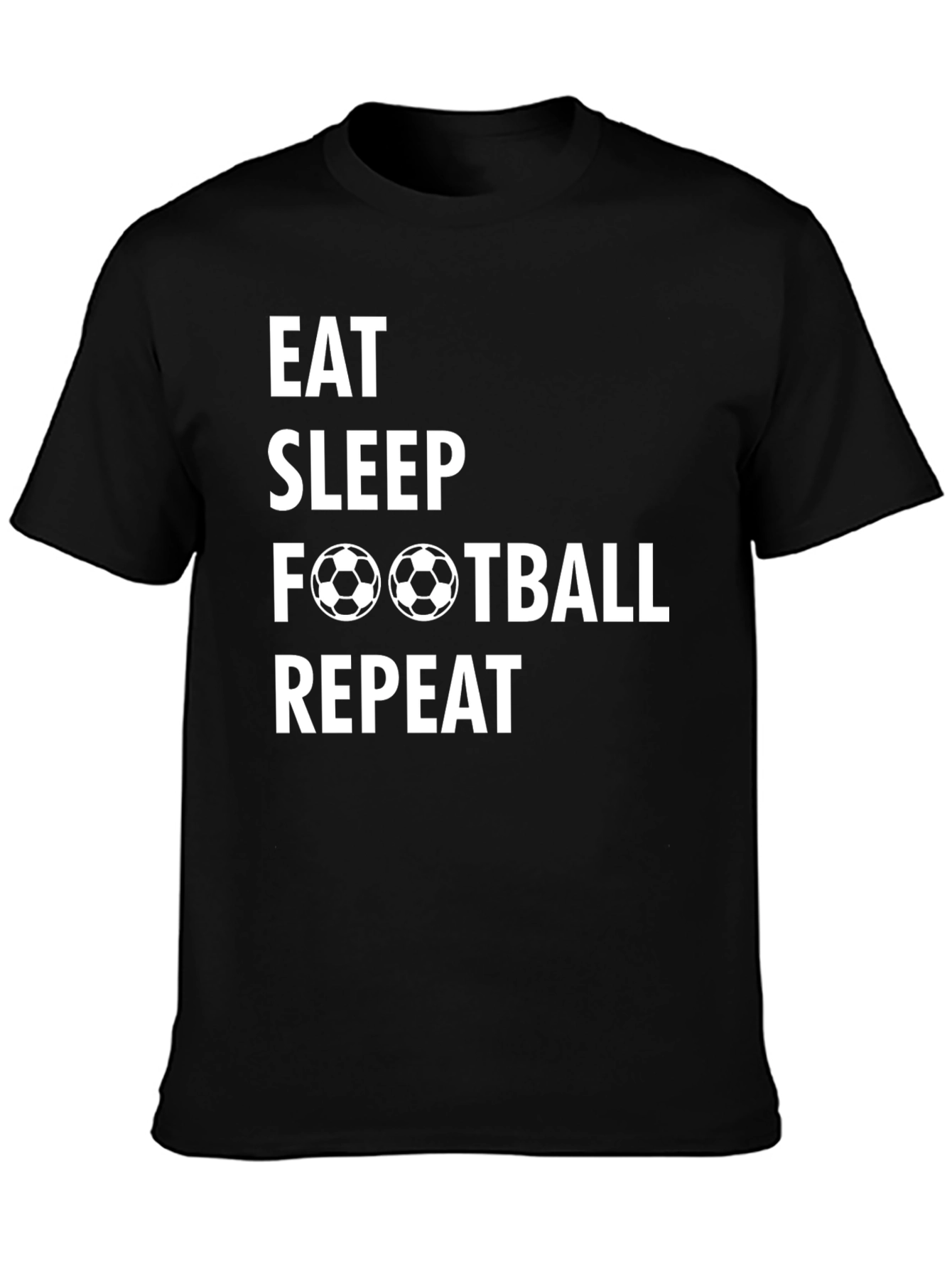 Eat Sleep Football Repeat Graphic T-Shirt