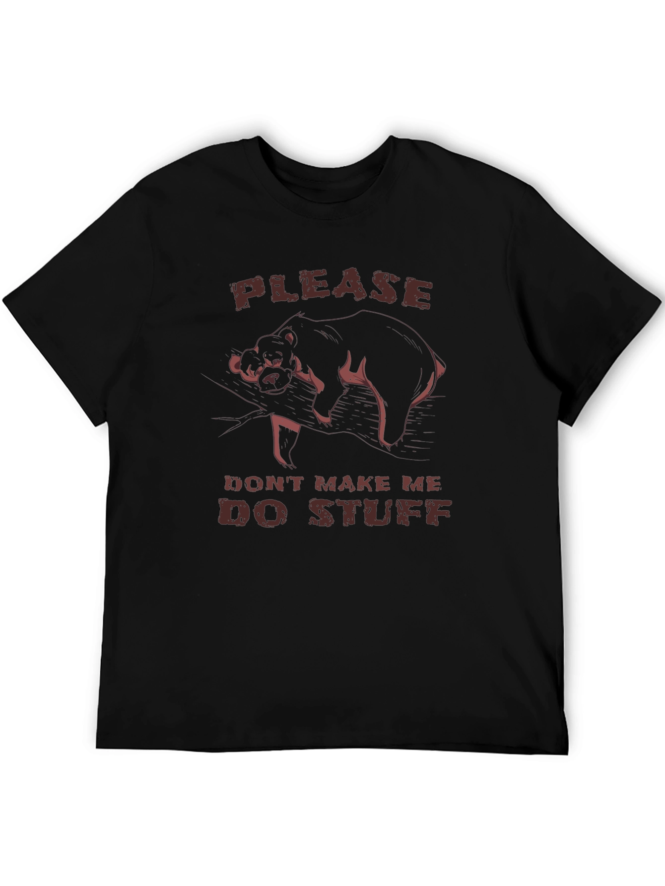 Lazy Bear Graphic T-Shirt - Funny Animal Tee