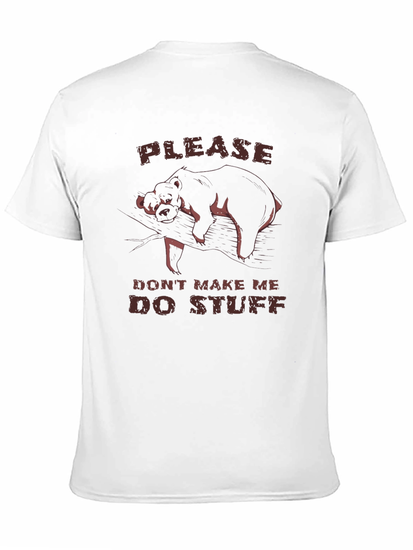 Lazy Bear Graphic T-Shirt - Funny Animal Tee