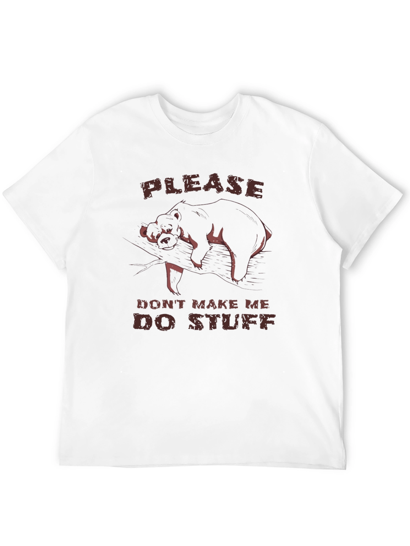 Lazy Bear Graphic T-Shirt - Funny Animal Tee