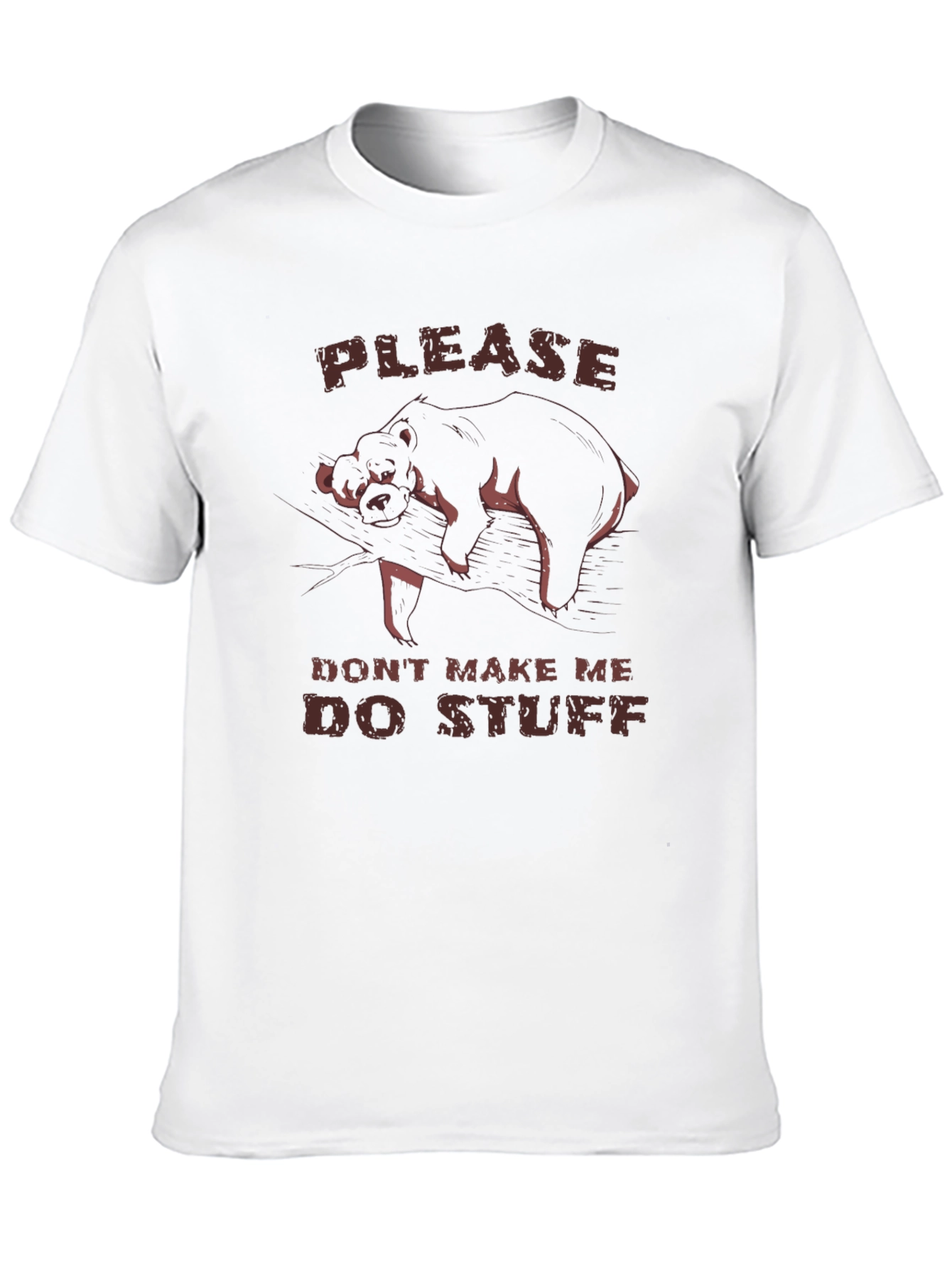 Lazy Bear Graphic T-Shirt - Funny Animal Tee