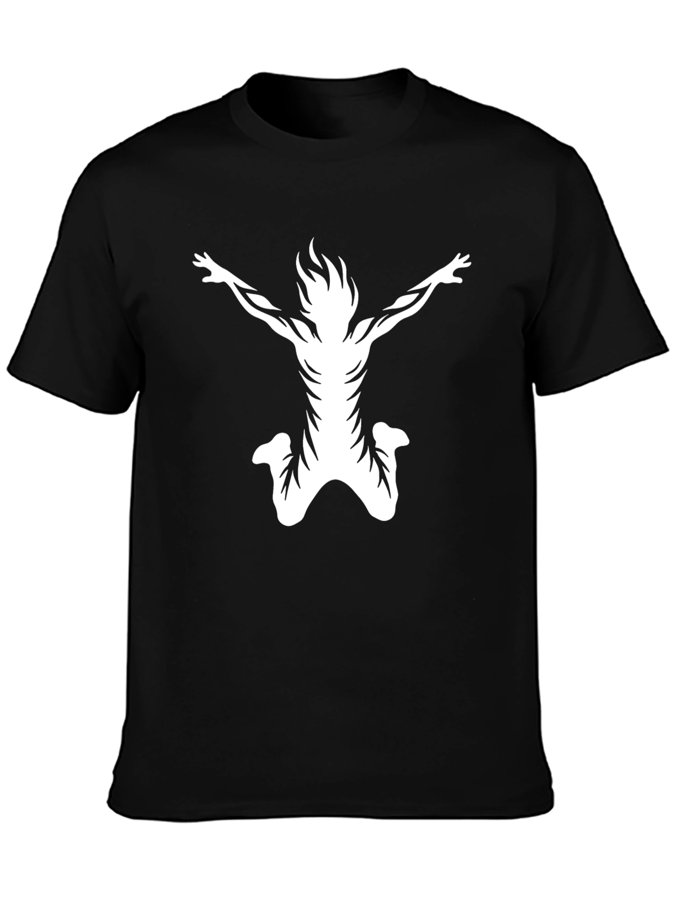 Black Graphic Tee - Abstract Jumper Design