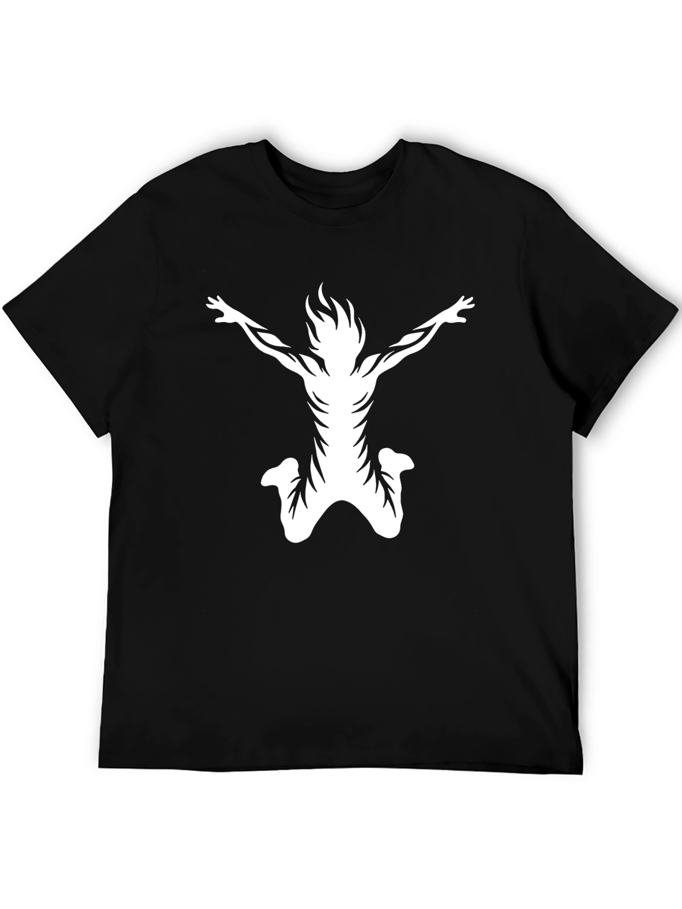 Black Graphic Tee - Abstract Jumper Design
