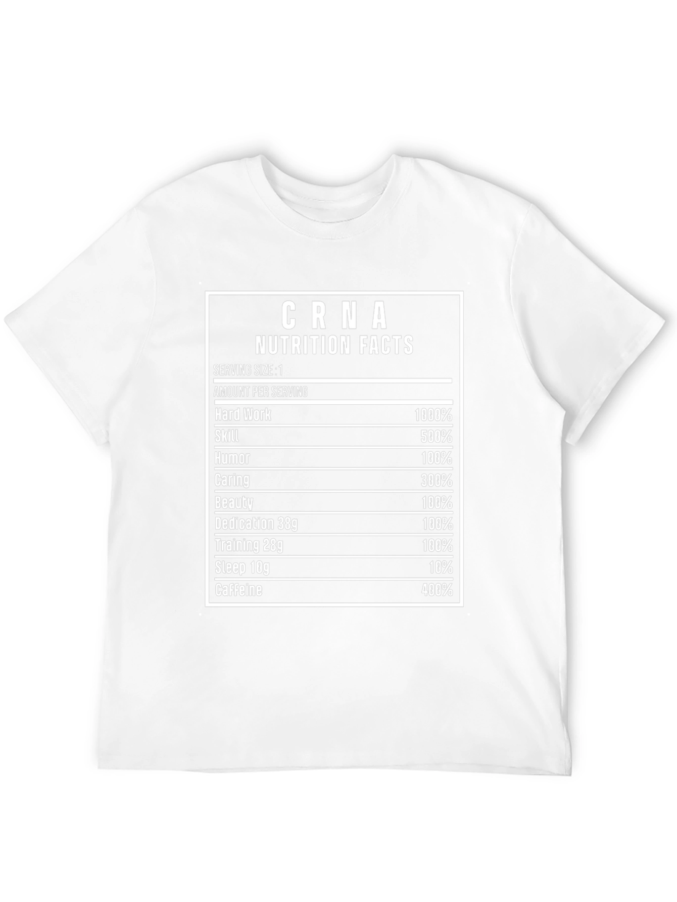 CRNA Nutrition Facts Funny T-Shirt