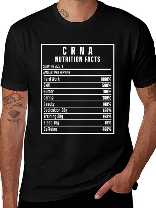 CRNA Nutrition Facts Funny T-Shirt